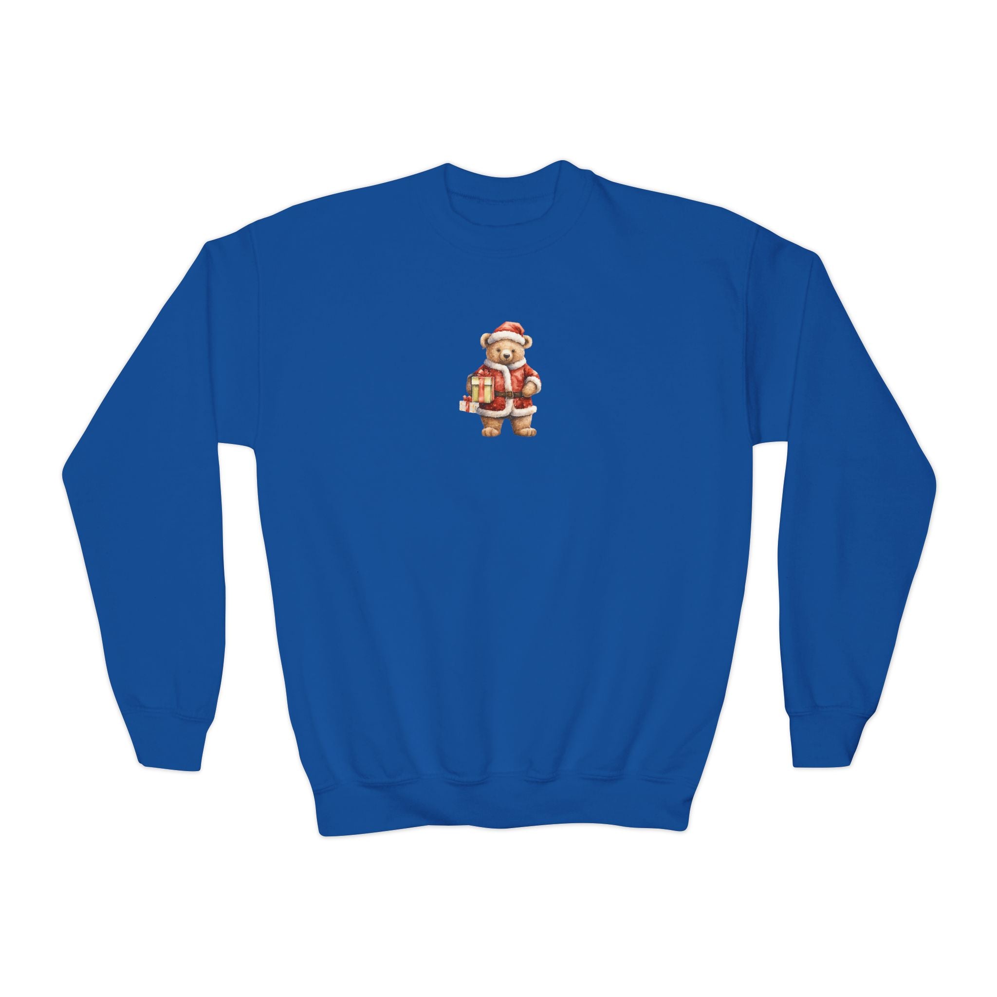 Youth Crewneck Sweatshirt — Cute Vintage Santa Kids Christmas Sweatshirt
