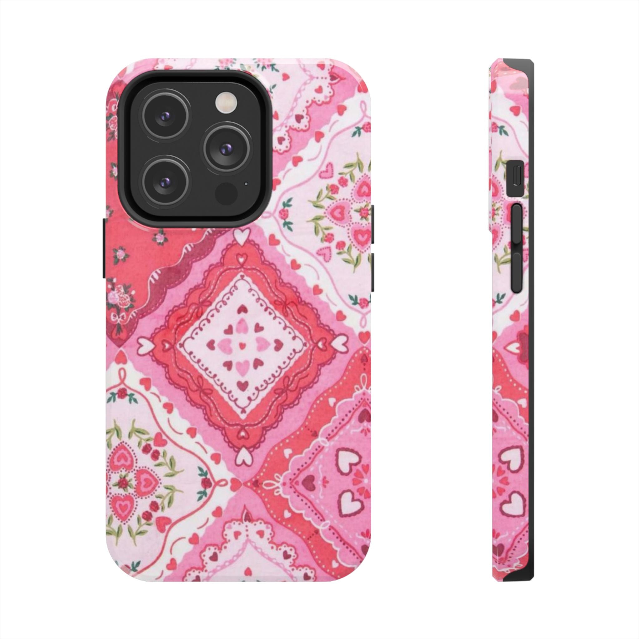 Pink Bandana Heart Tough Phone Case