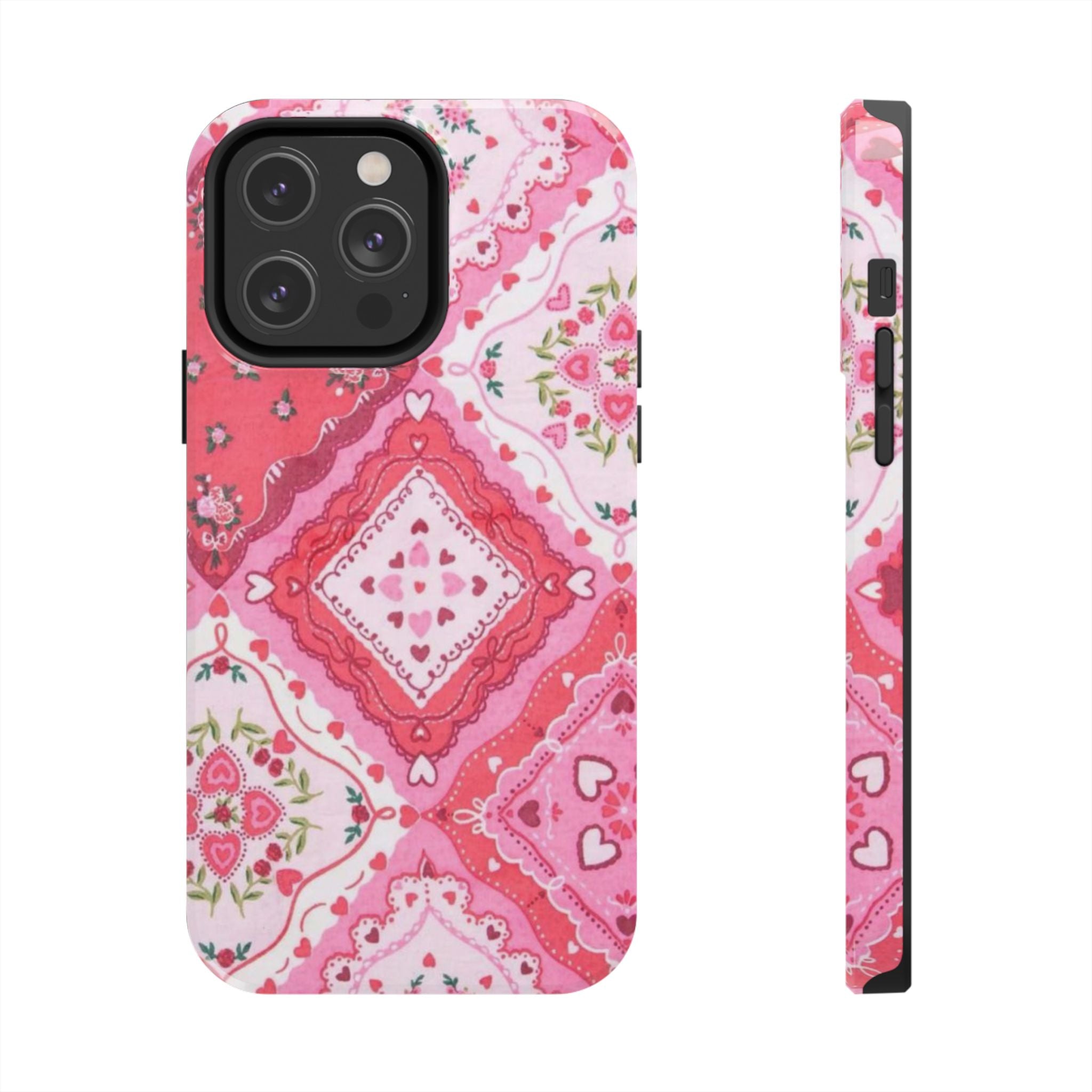Pink Bandana Heart Tough Phone Case