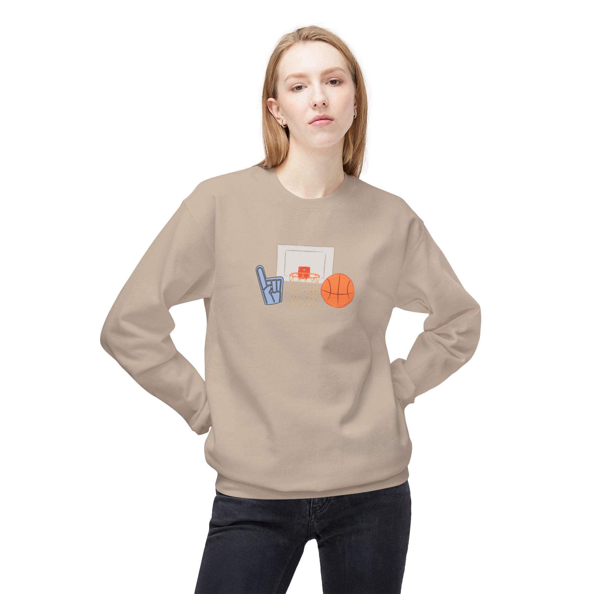 Basketball Fan Crewneck Sweatshirt - Unisex Softstyle Fleece