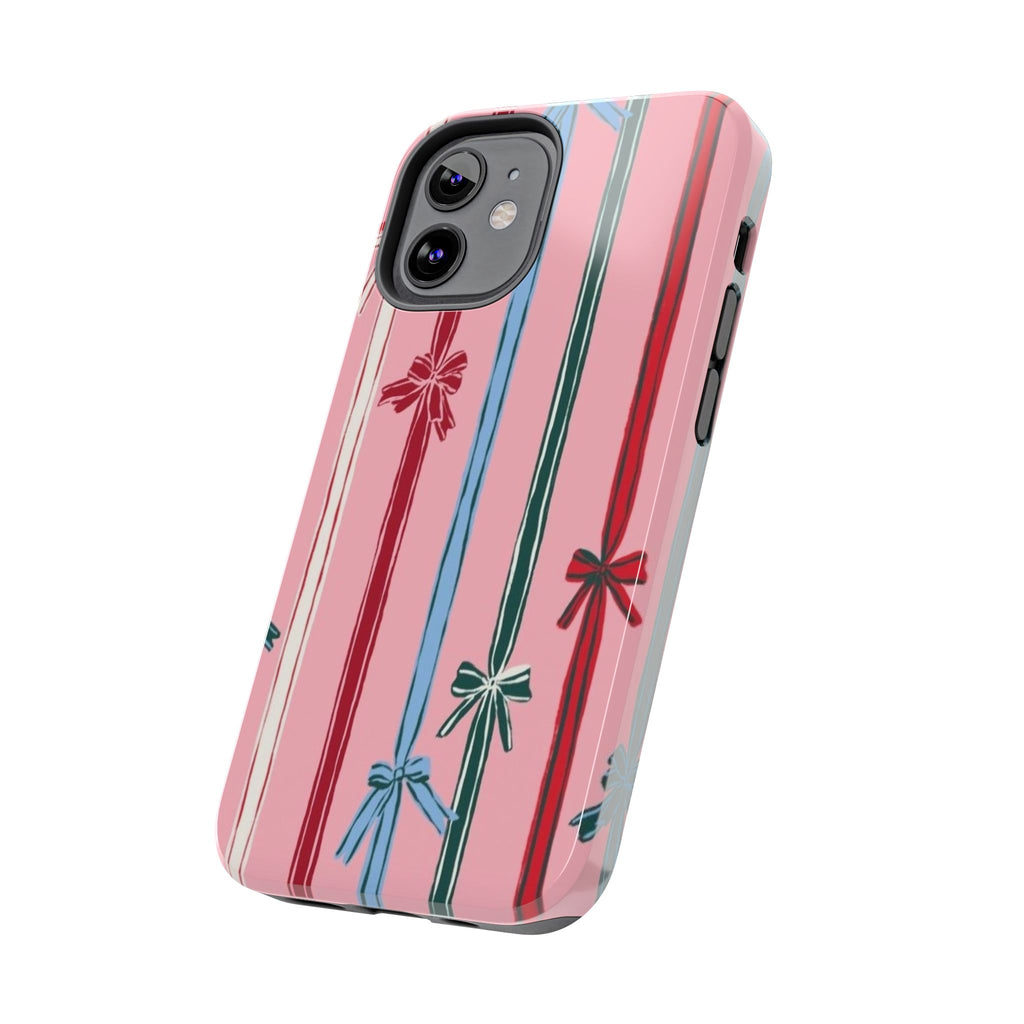 Holiday Bow Pattern Tough Phone Case