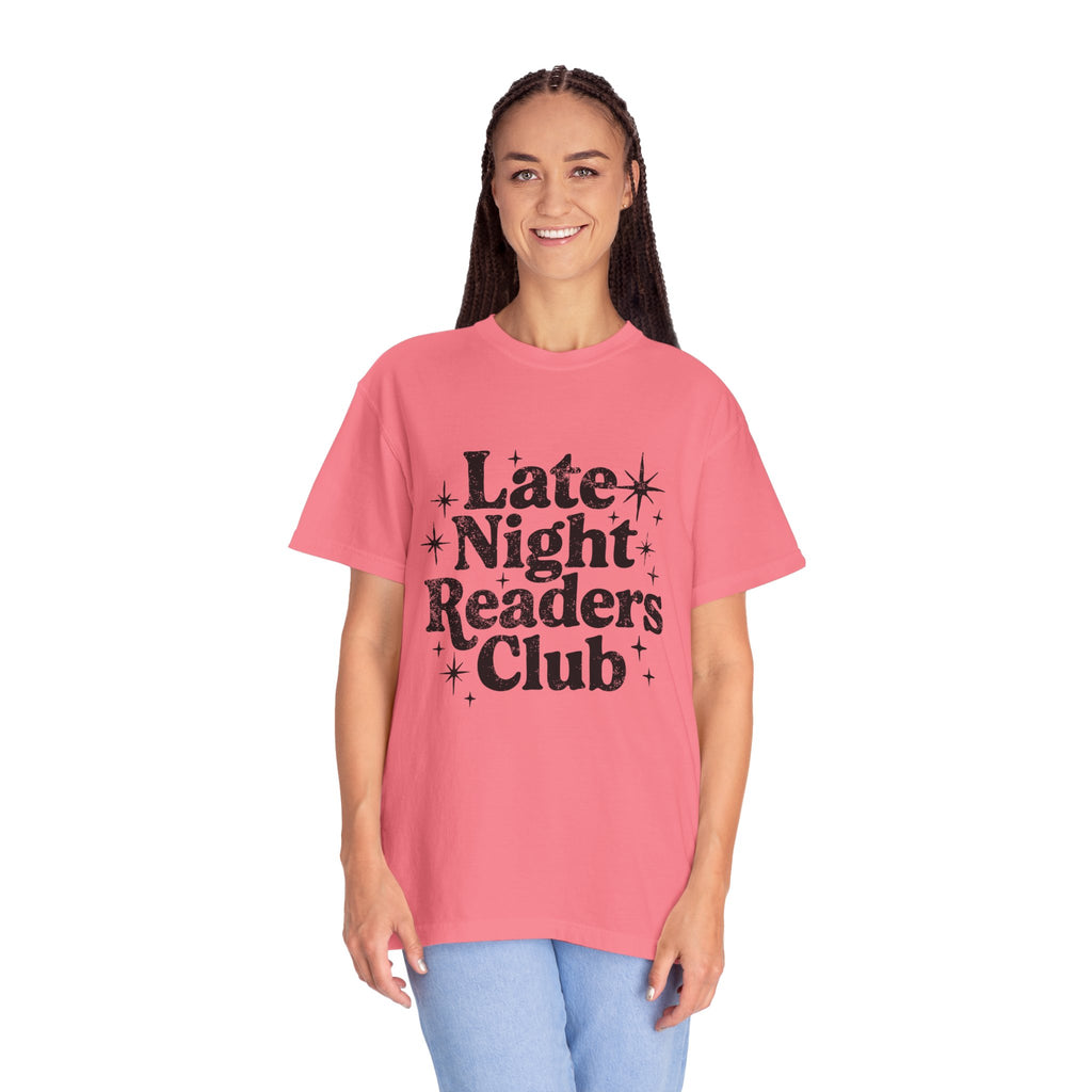 Late Night Readers Club Unisex T-Shirt | Cozy Book Lover's Tee for Night Owls, Perfect Gift for Readers & Bookworms