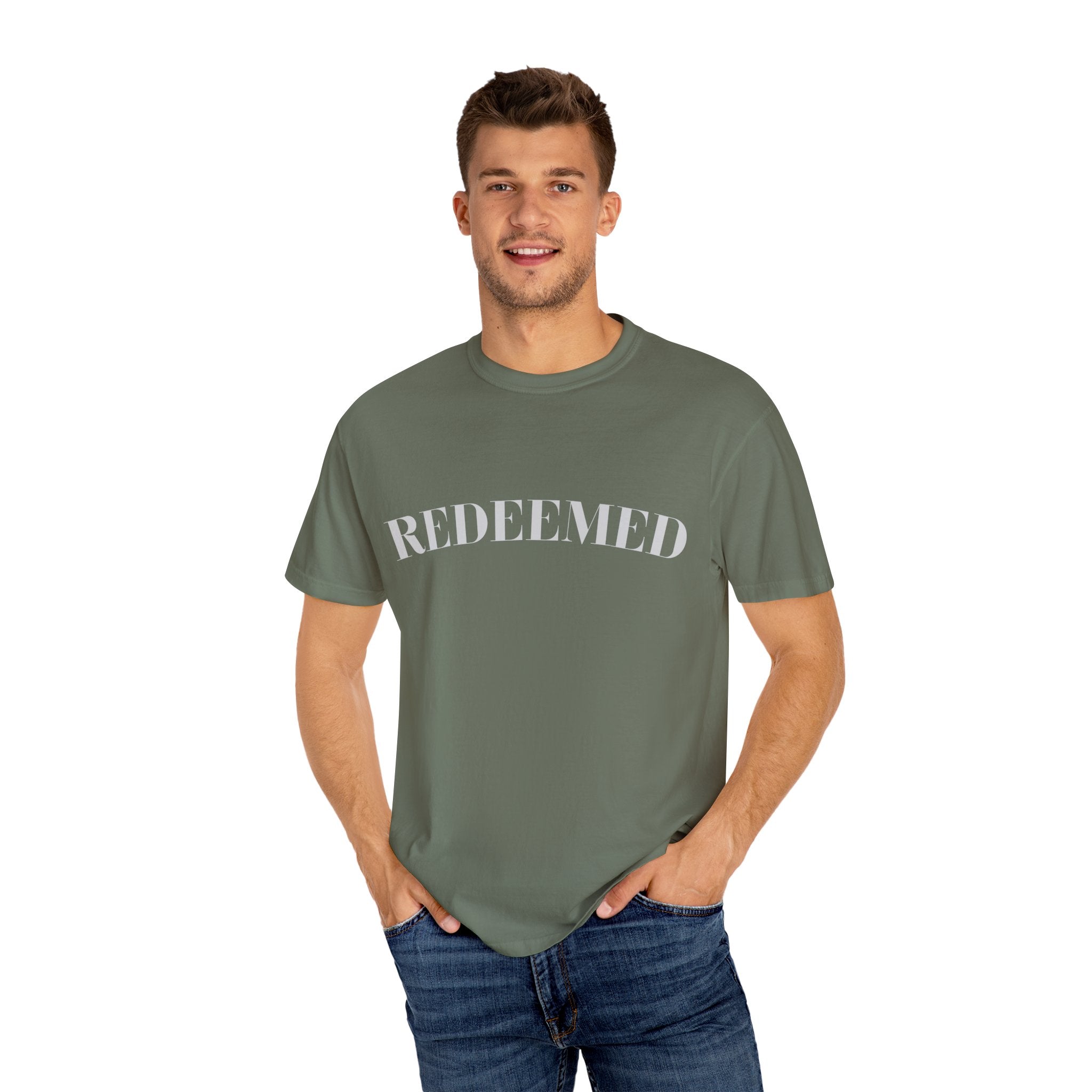 Redeemed Garment-Dyed T-Shirt, Christian Apparel