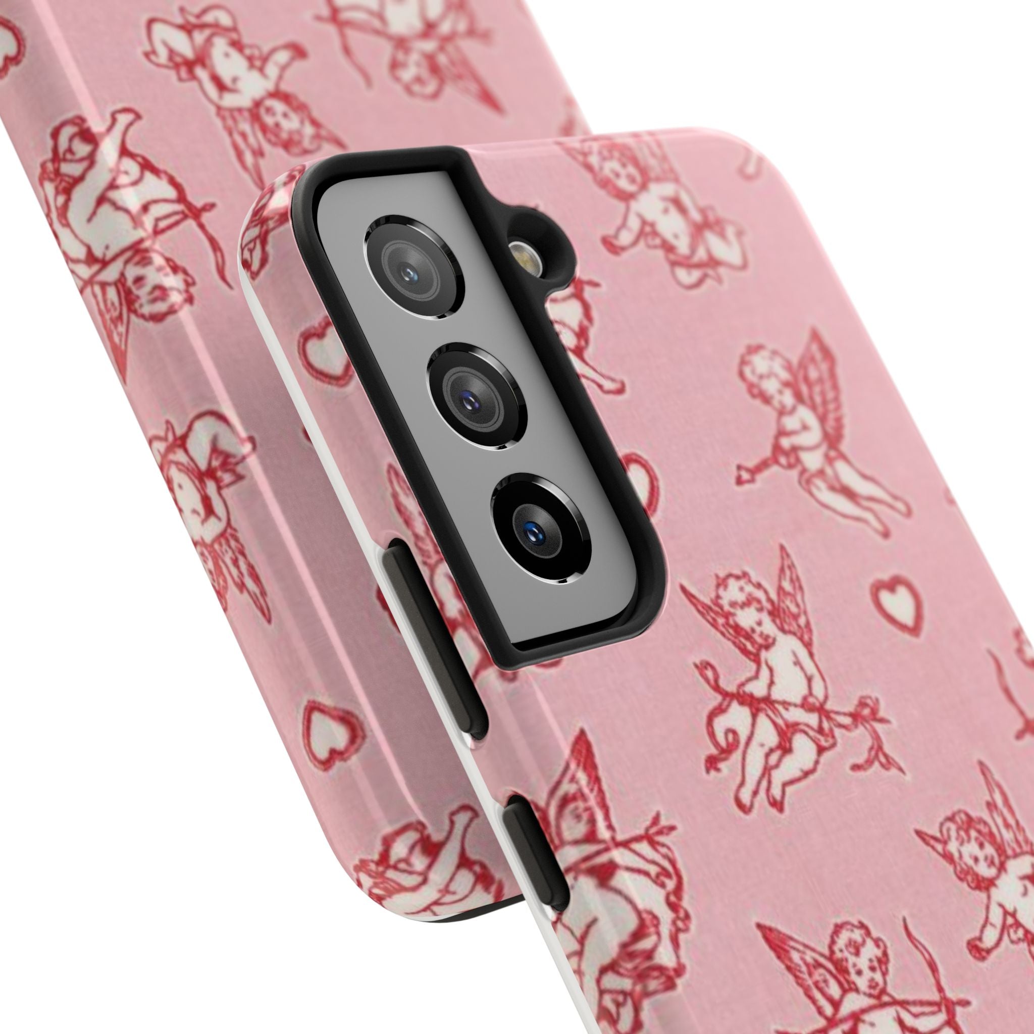 Pink Cupid Pattern Tough Phone Case – Valentine’s Day Protective Case