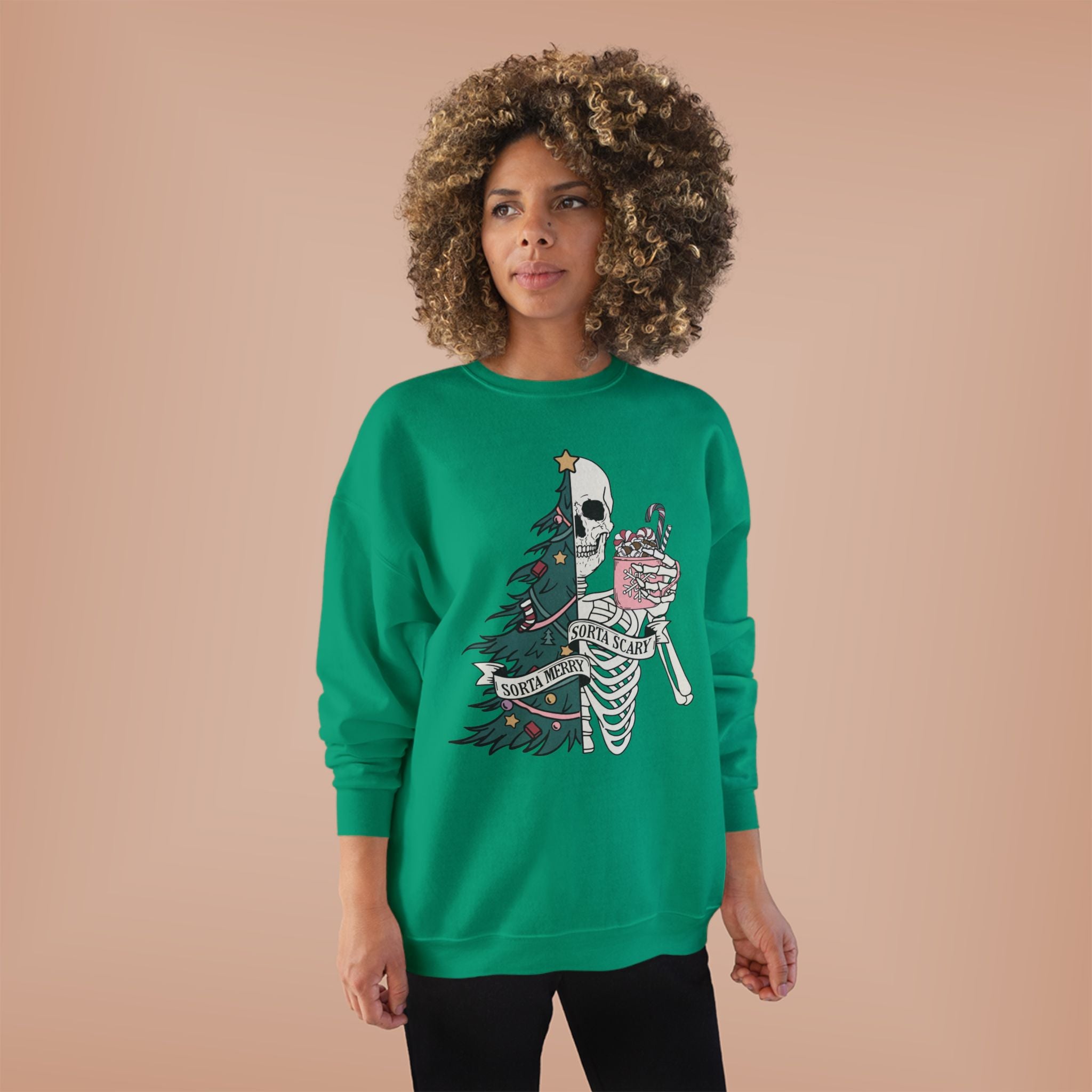 Grunge Christmas Crewneck Sweatshirt