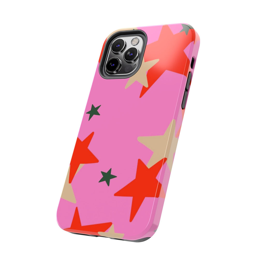 Pink Star Pattern Tough Phone Case