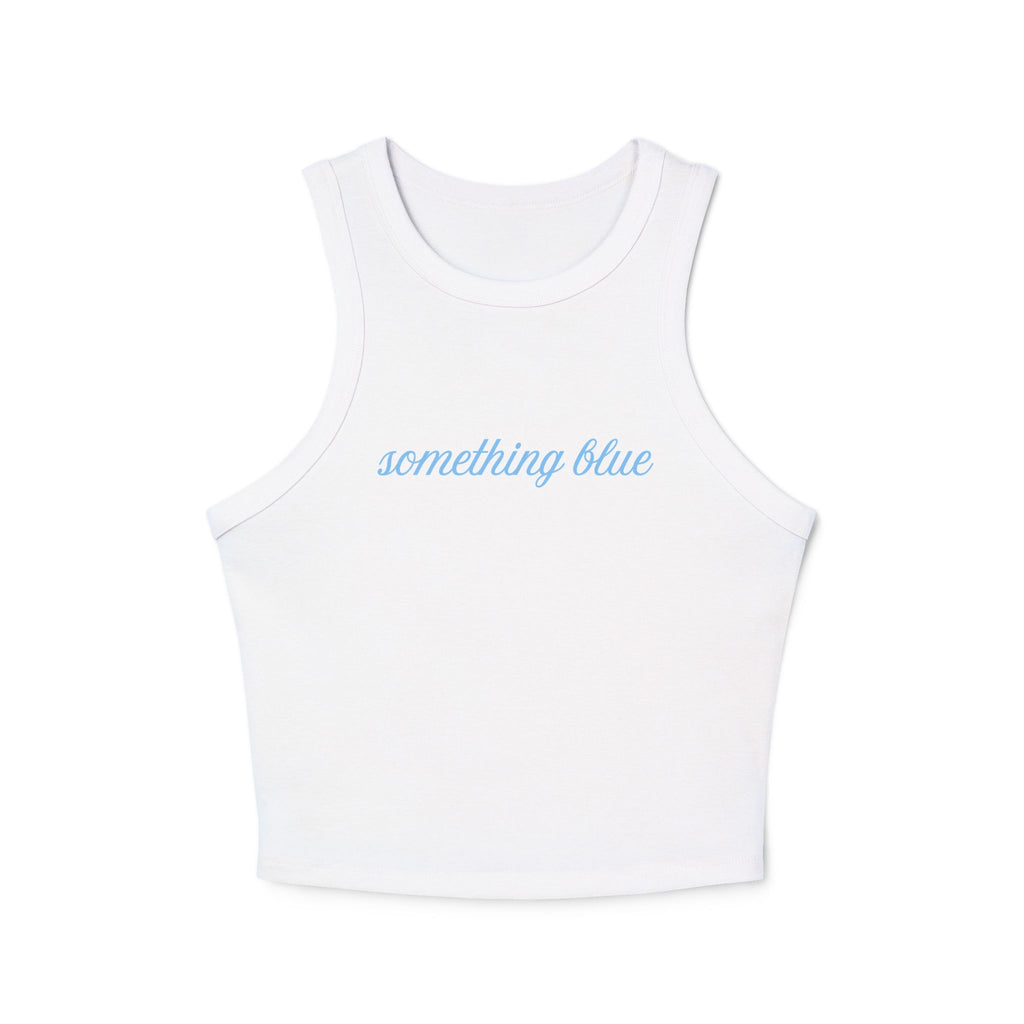 Bride 'Something Blue' Micro Rib Racer Tank Top