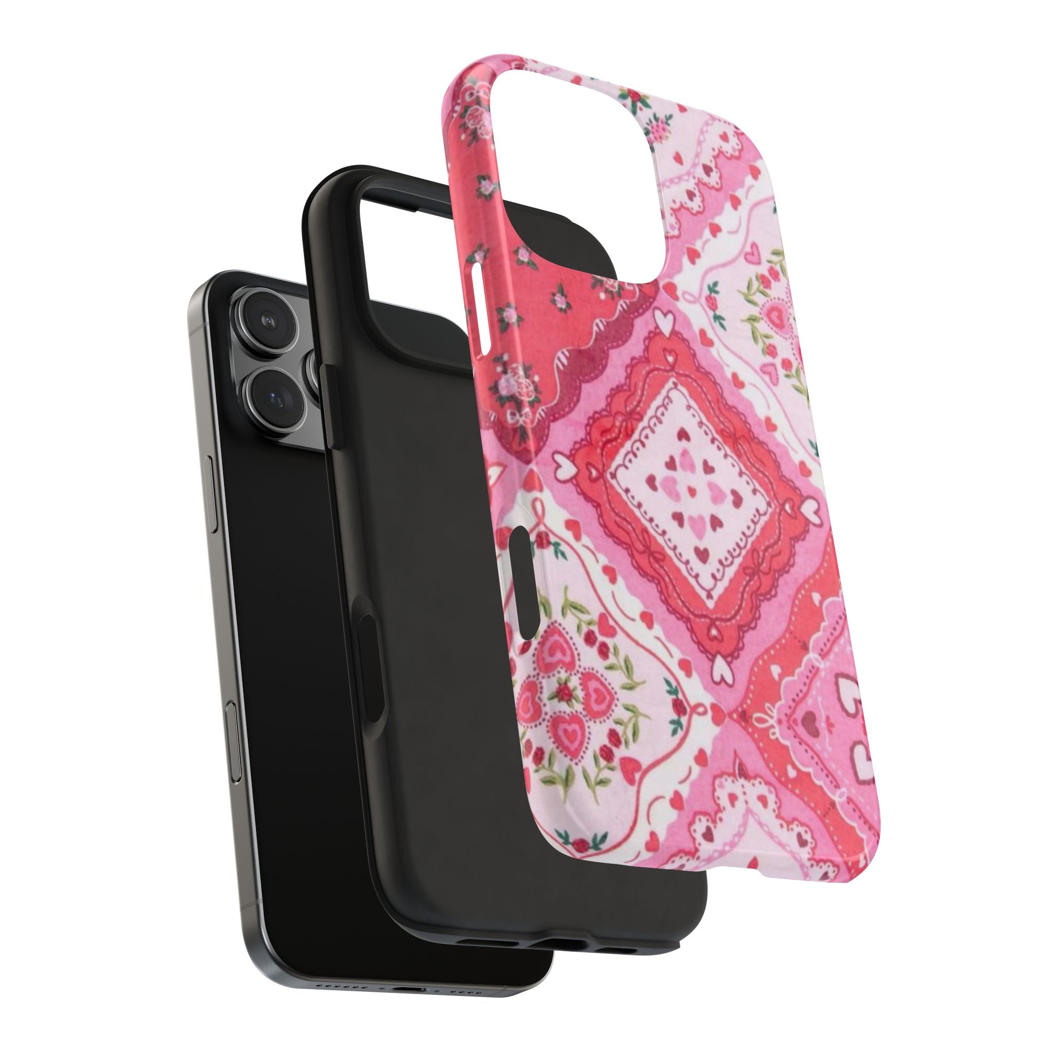 Pink Bandana Heart Tough Phone Case