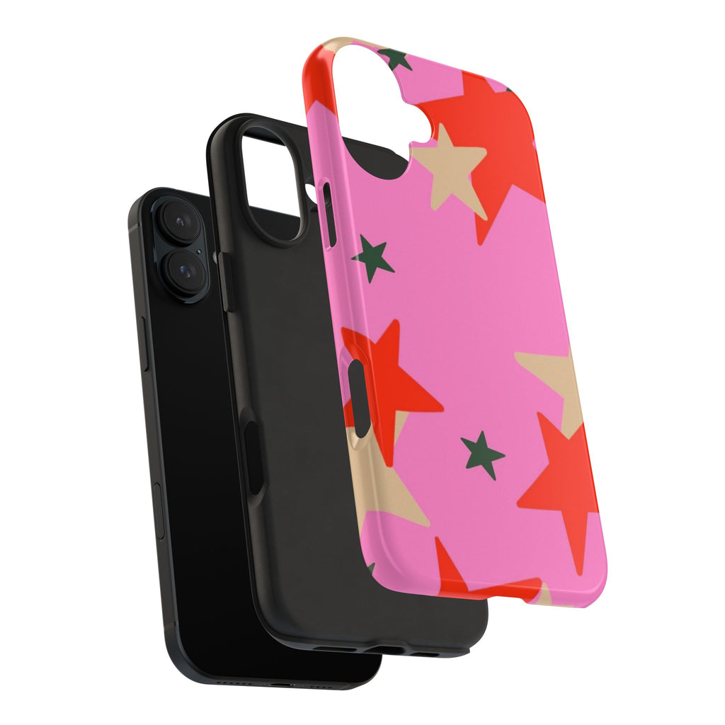 Pink Star Pattern Tough Phone Case