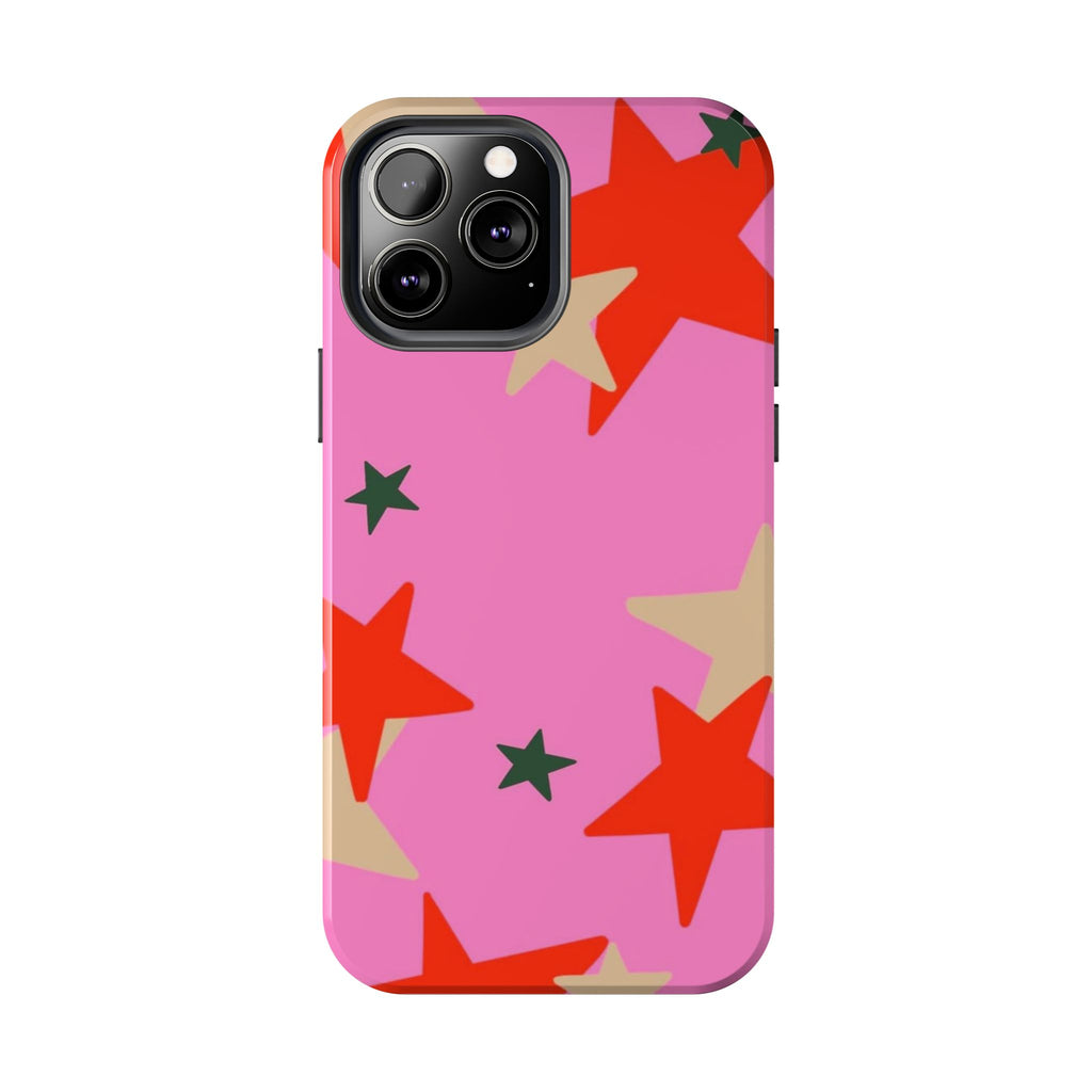 Pink Star Pattern Tough Phone Case