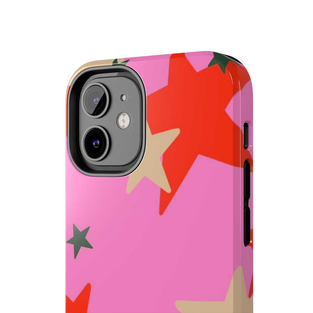 Pink Star Pattern Tough Phone Case