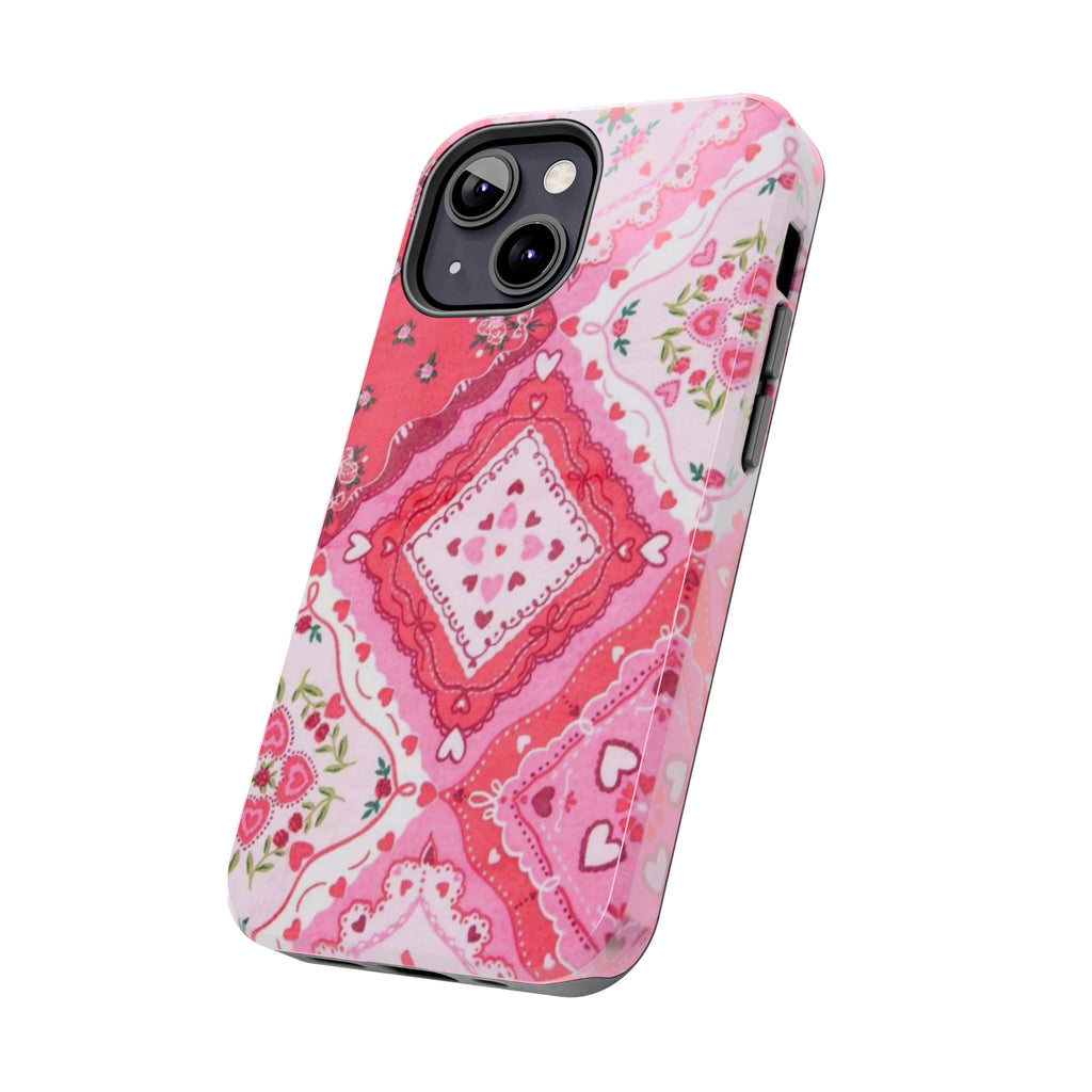 Pink Bandana Heart Tough Phone Case