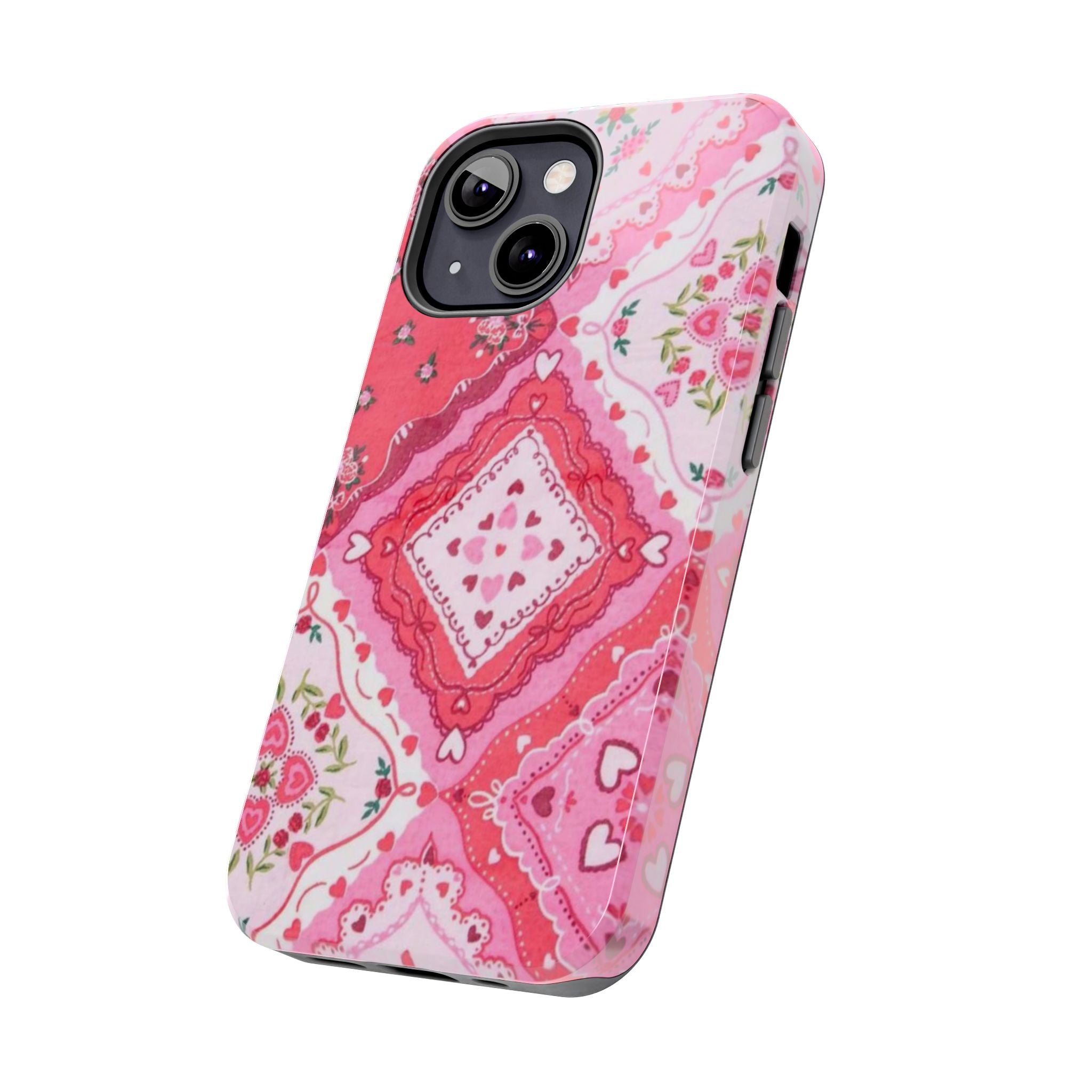 Pink Bandana Heart Tough Phone Case