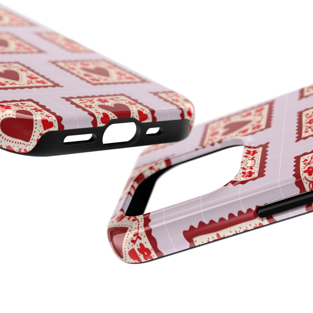 Red Heart Stamp Tough Phone Case