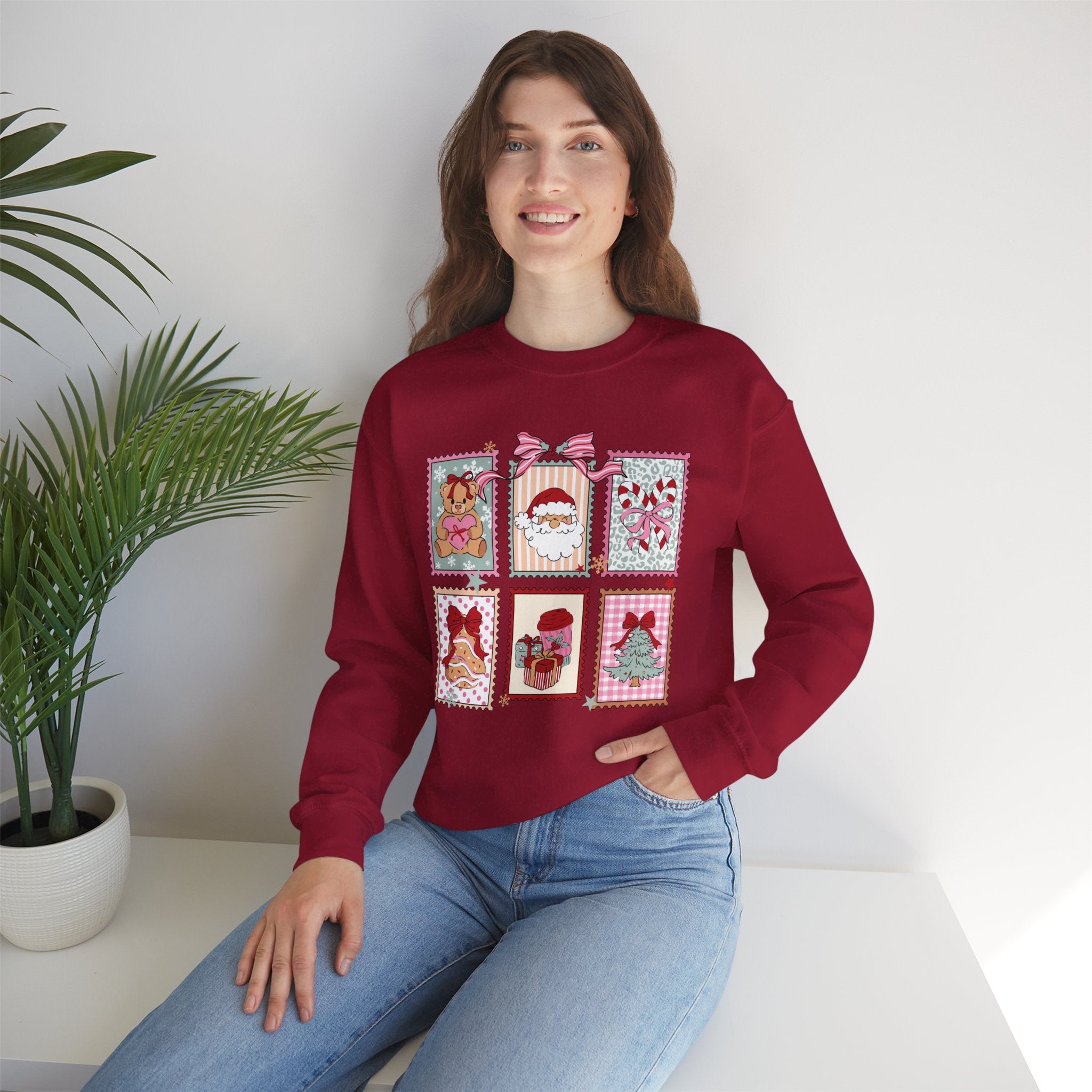 Christmas Stamp Crewneck Sweatshirt