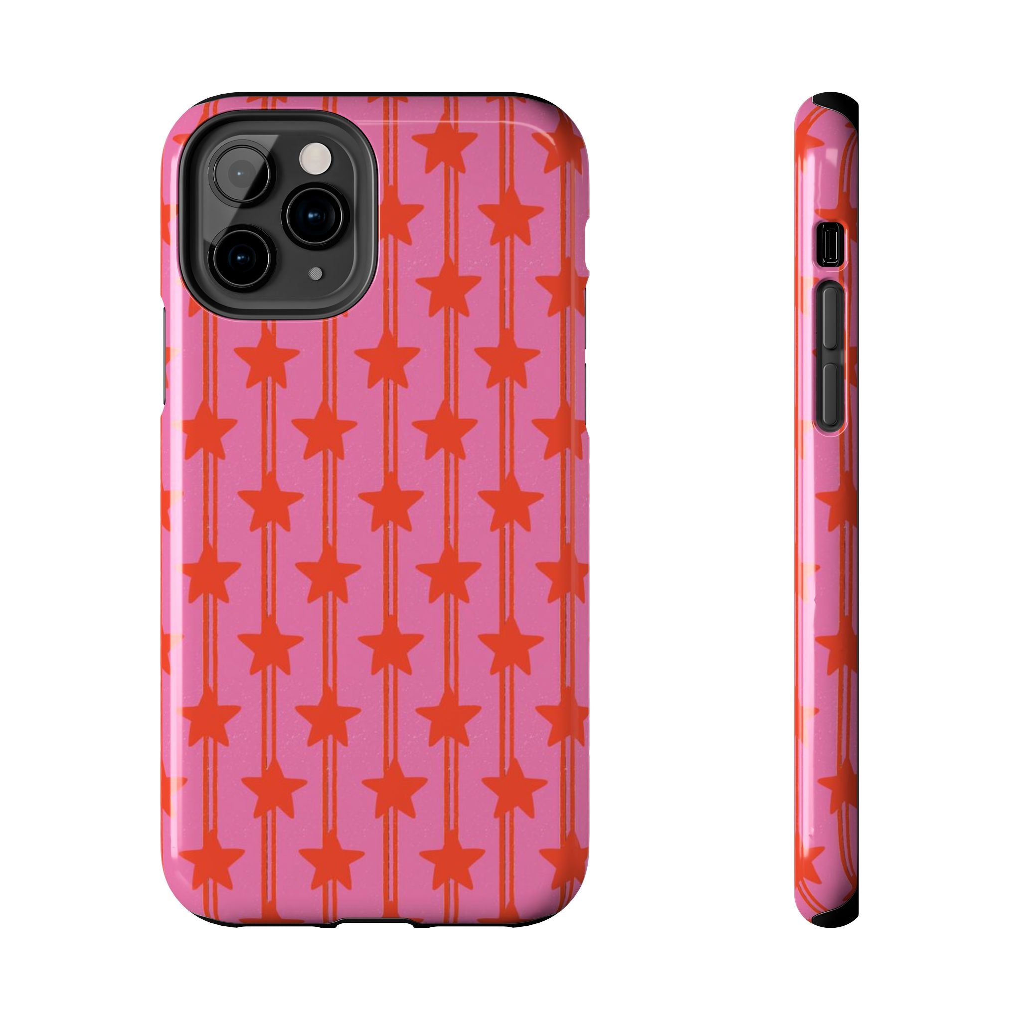 Pink Star Stripe Tough Phone Case