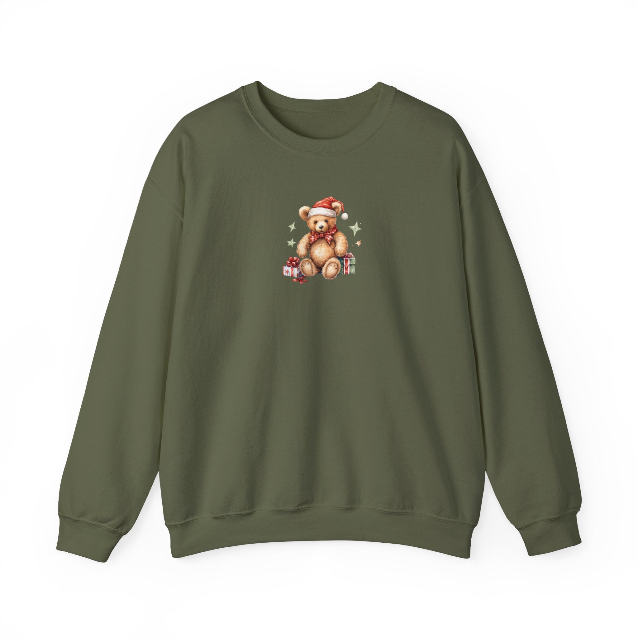 Christmas Teddy Sweatshirt – Cute Santa Bear Holiday Crewneck