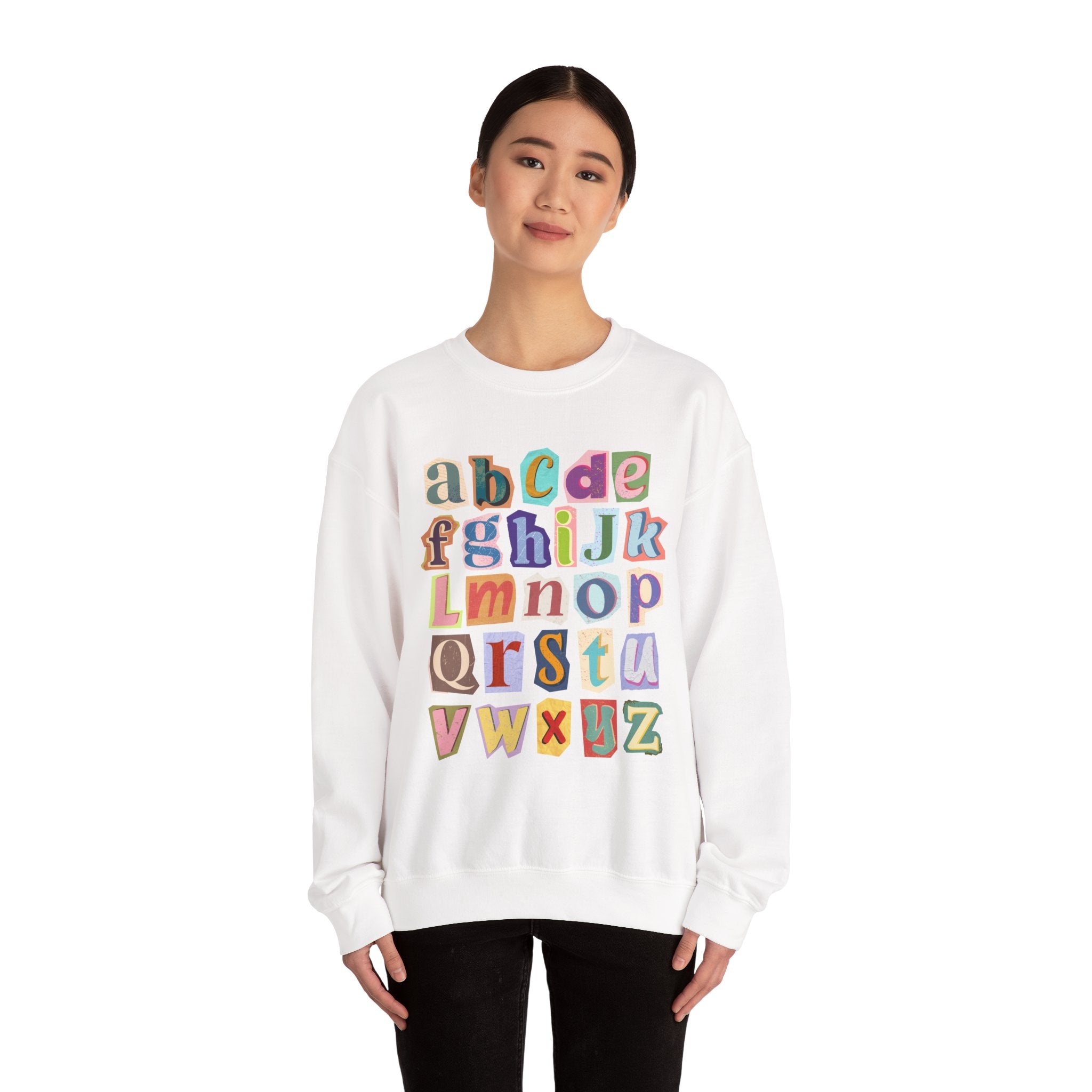 Colorful Alphabet Crewneck Sweatshirt