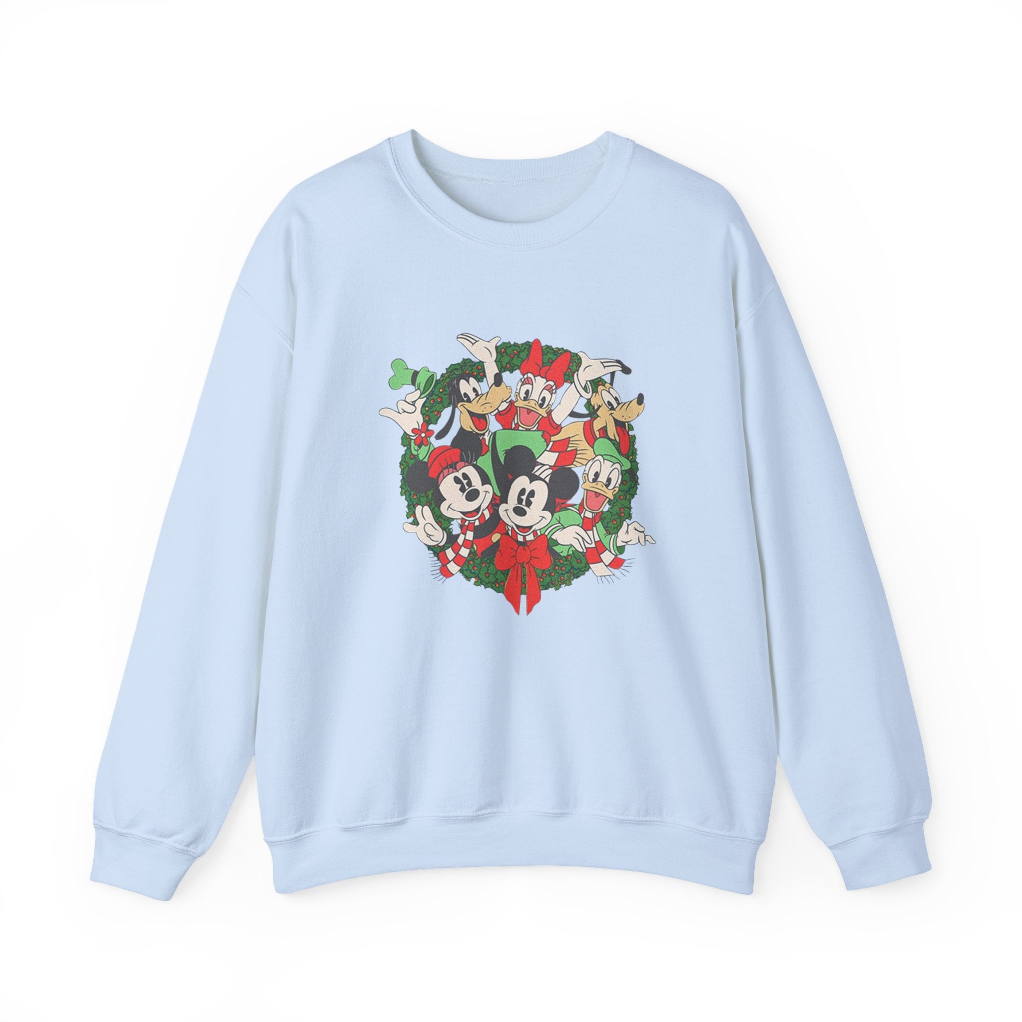 Holiday Crewneck Sweatshirt — Mickey & Friends Christmas Wreath