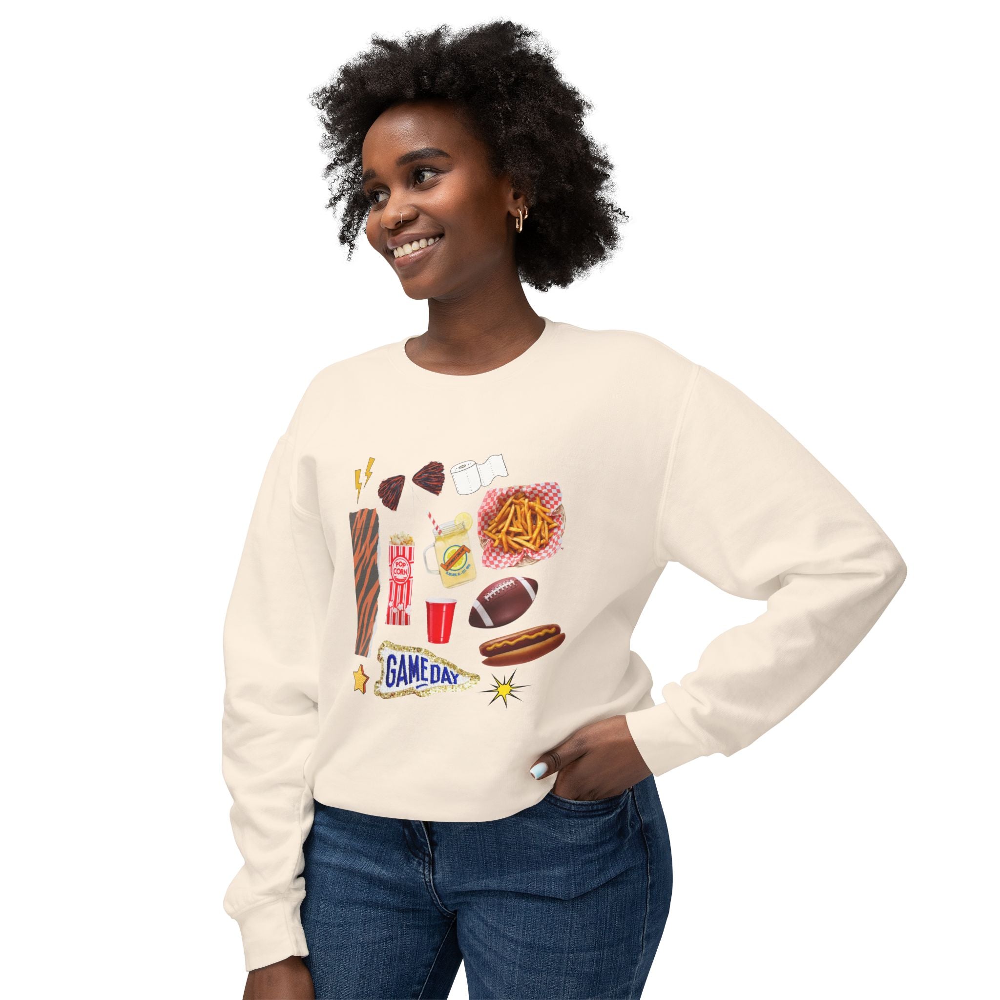 Auburn Game Day Lightweight Ivory Crewneck Sweatshirt