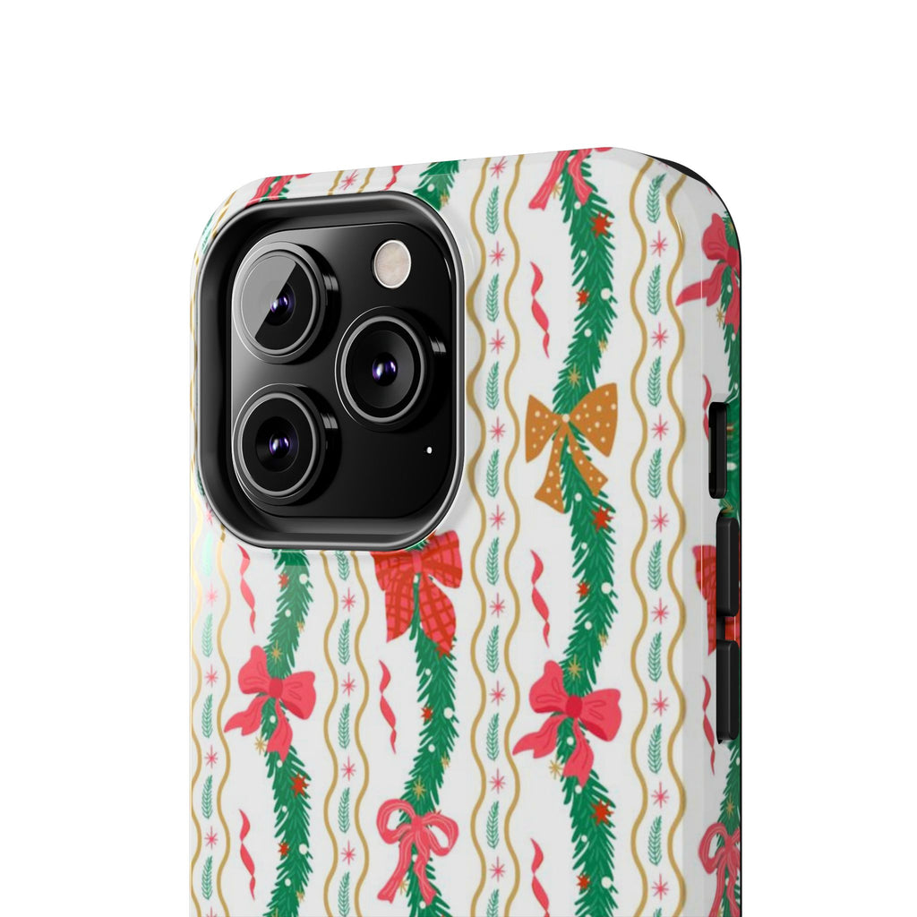 Festive Holiday Phone Cases with Cheerful Bows