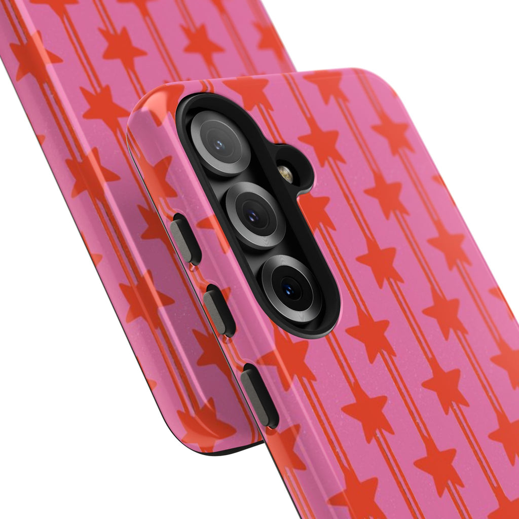 Pink Star Stripe Tough Phone Case
