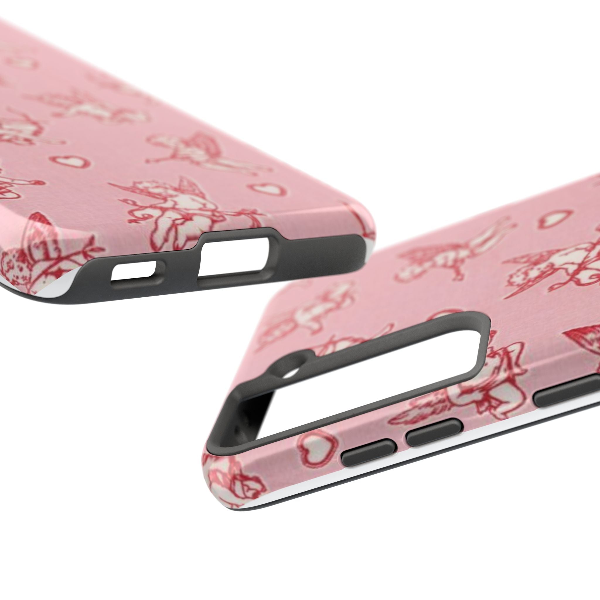 Pink Cupid Pattern Tough Phone Case – Valentine’s Day Protective Case