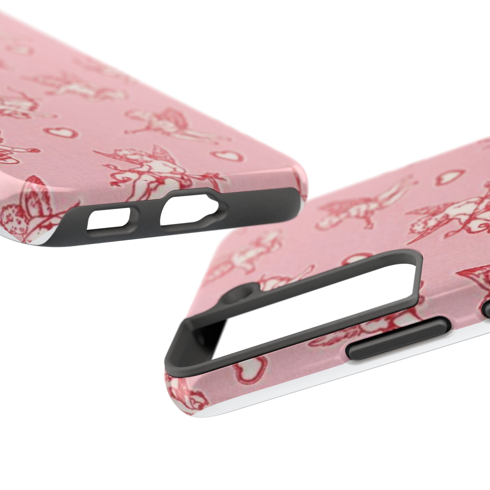 Pink Cupid Pattern Tough Phone Case – Valentine’s Day Protective Case
