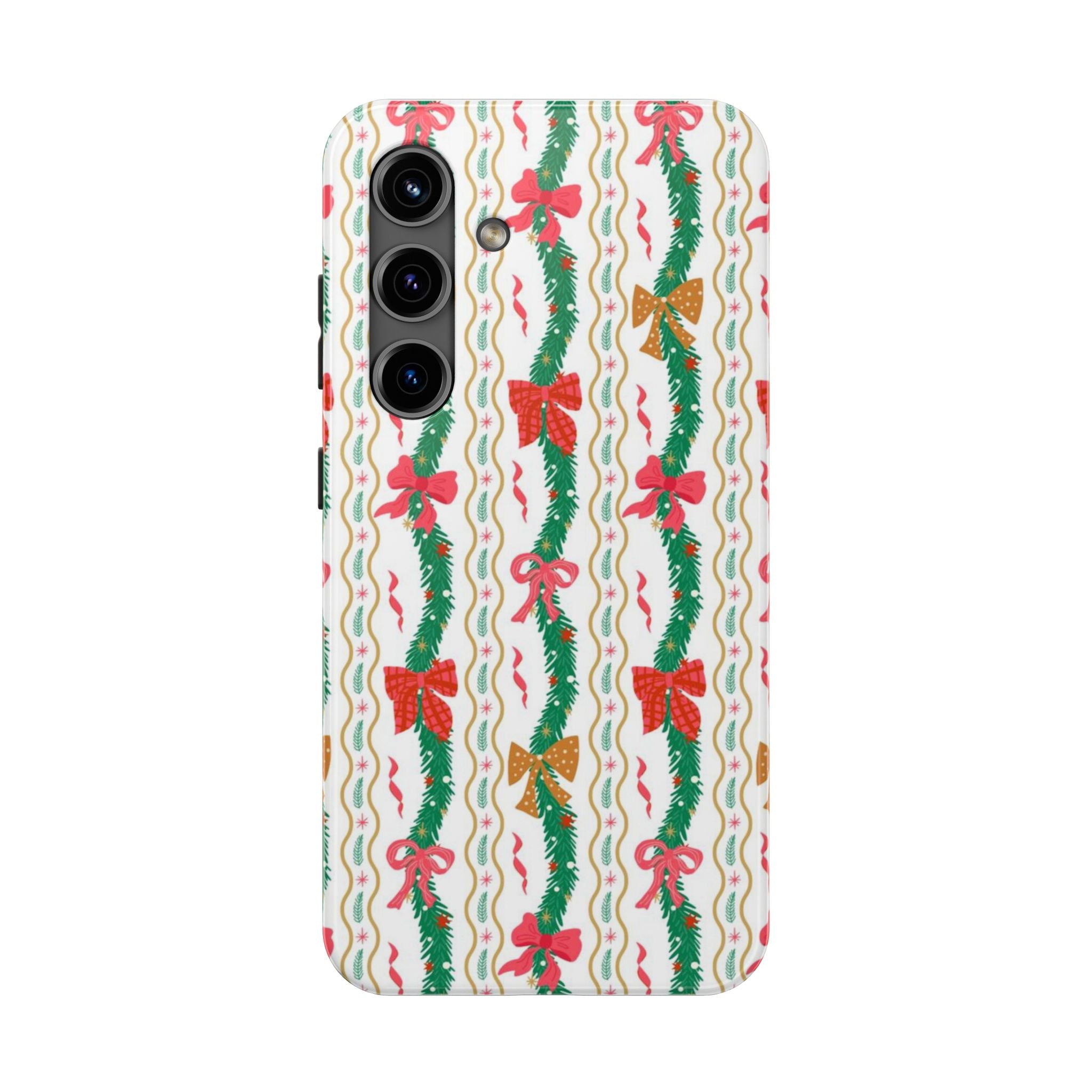 Festive Holiday Phone Cases with Cheerful Bows