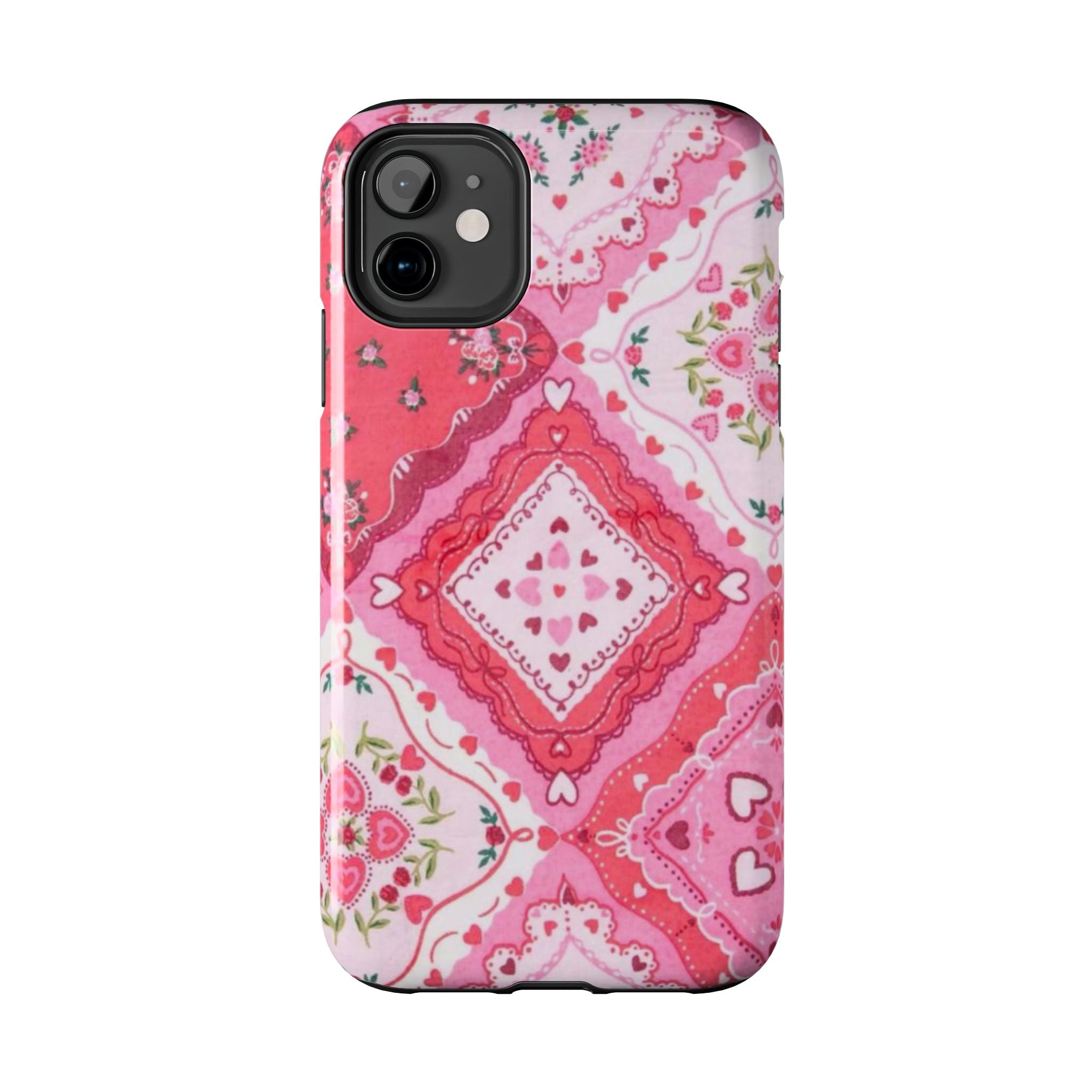 Pink Bandana Heart Tough Phone Case