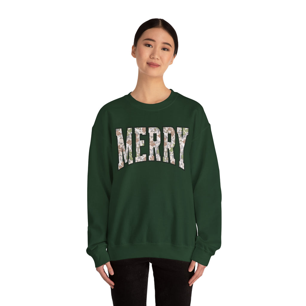Merry Floral Crewneck Sweatshirt for the Holidays