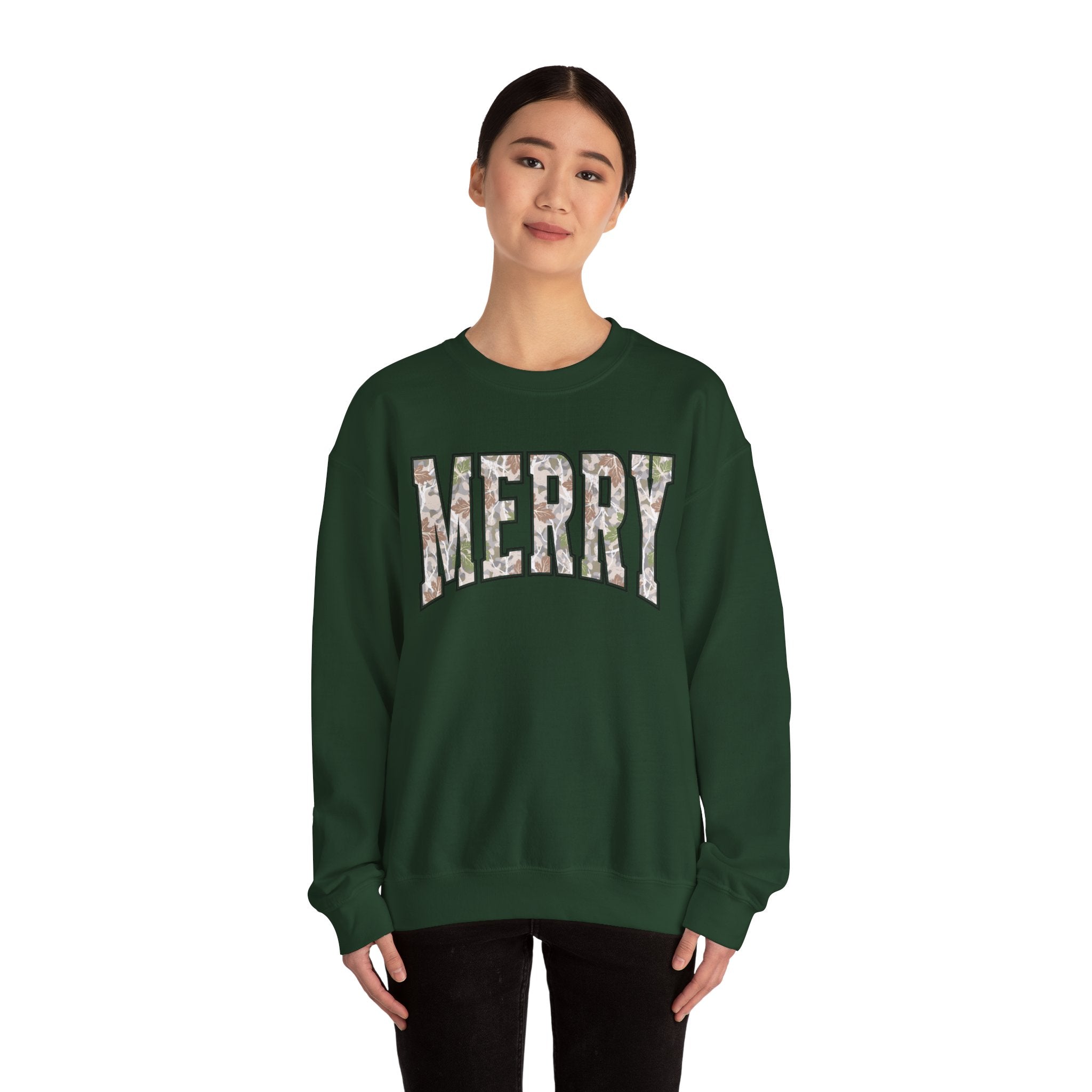 Merry Floral Crewneck Sweatshirt for the Holidays