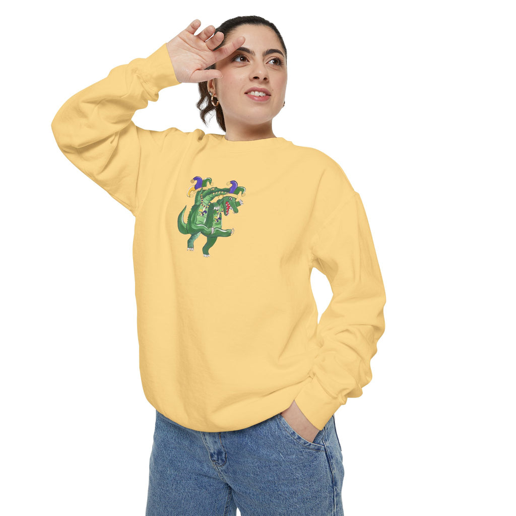 Mardi Gras Dancing Gator Crewneck Sweatshirt