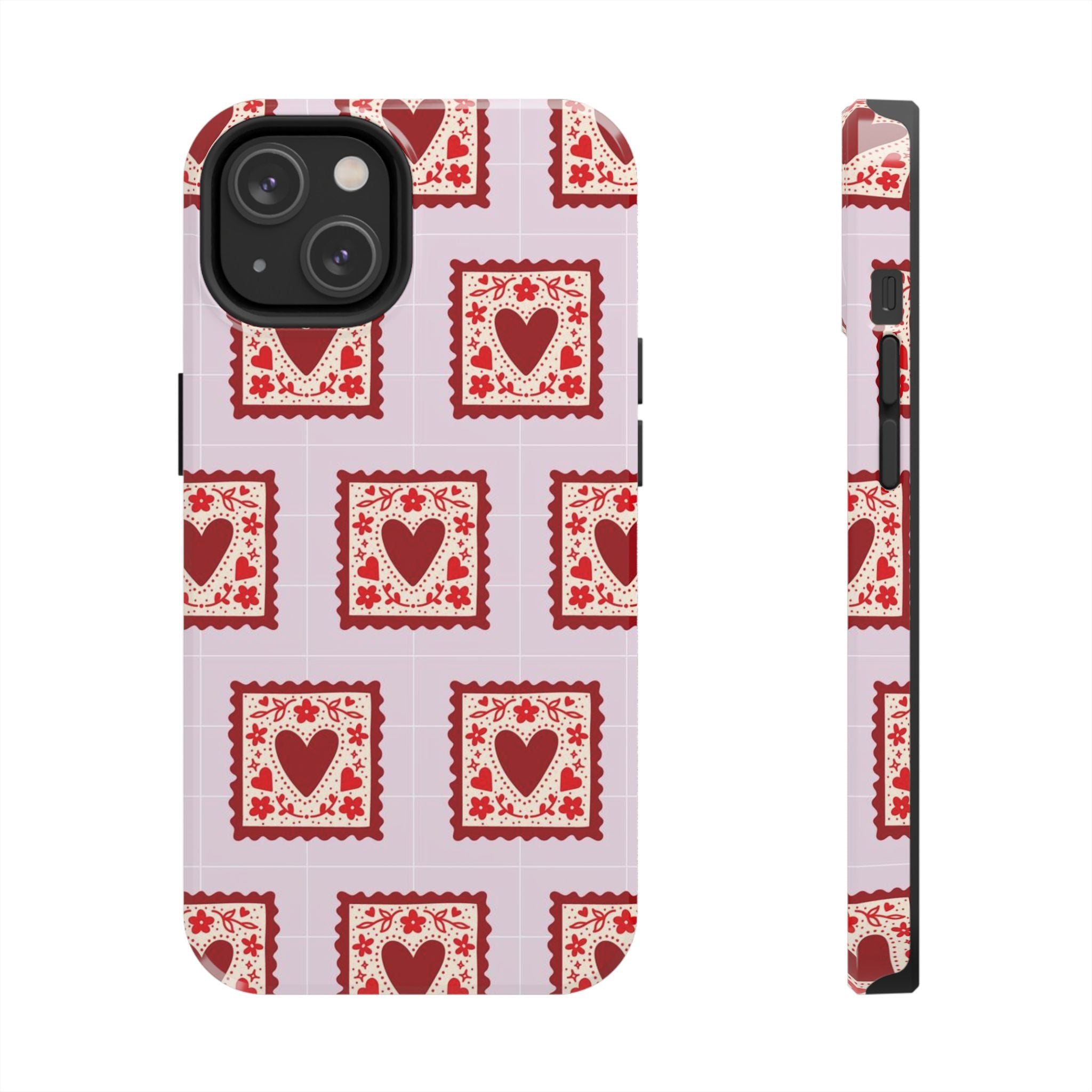 Red Heart Stamp Tough Phone Case