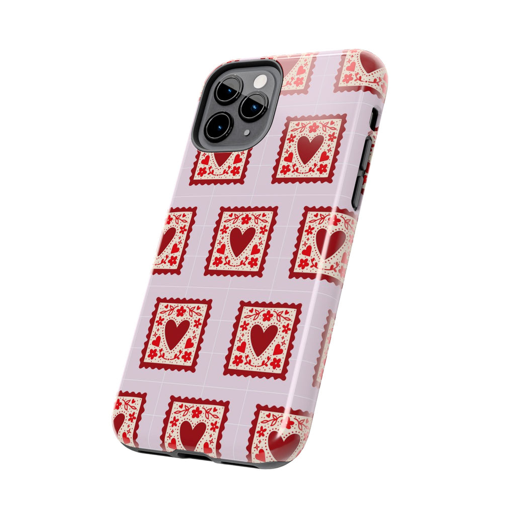 Red Heart Stamp Tough Phone Case