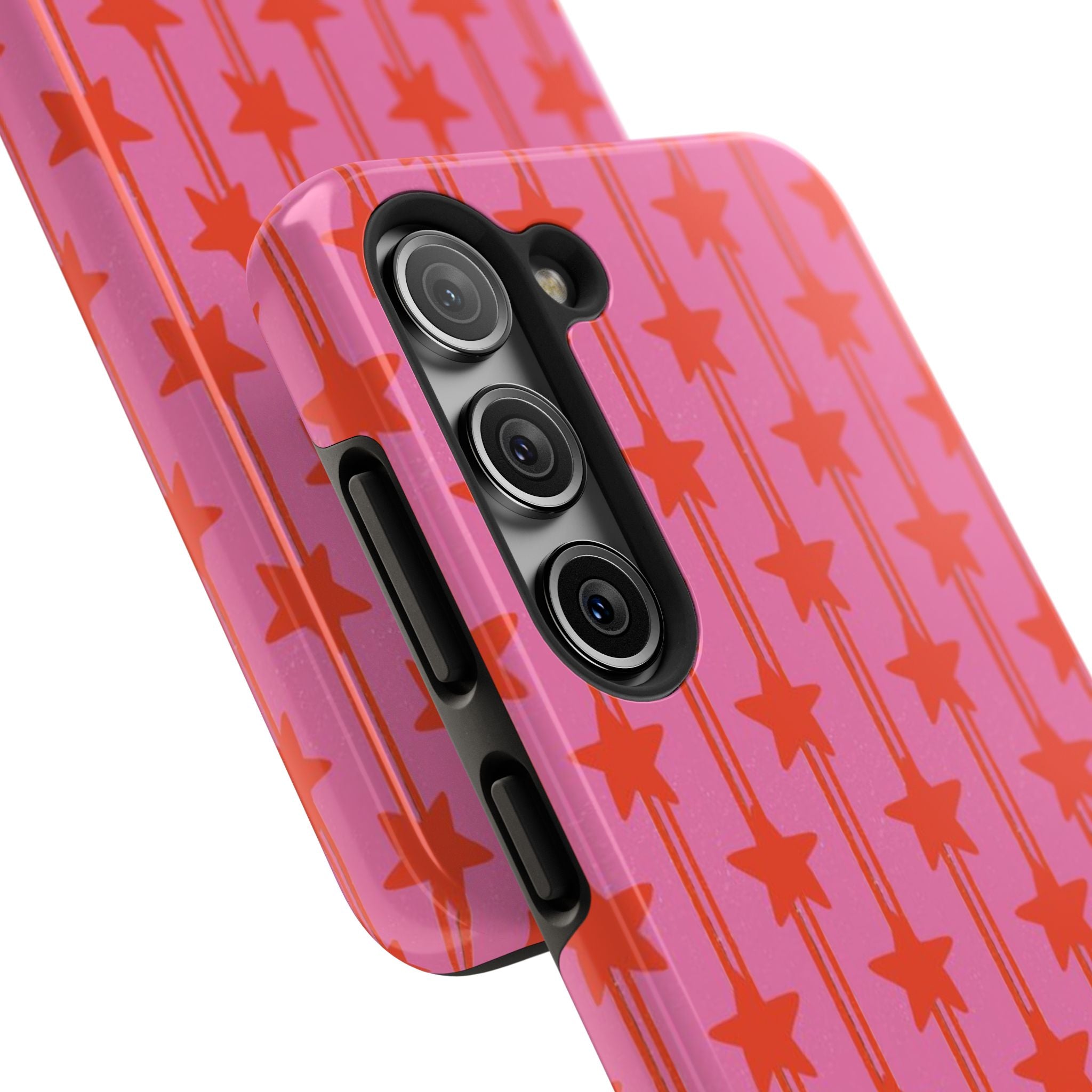 Pink Star Stripe Tough Phone Case