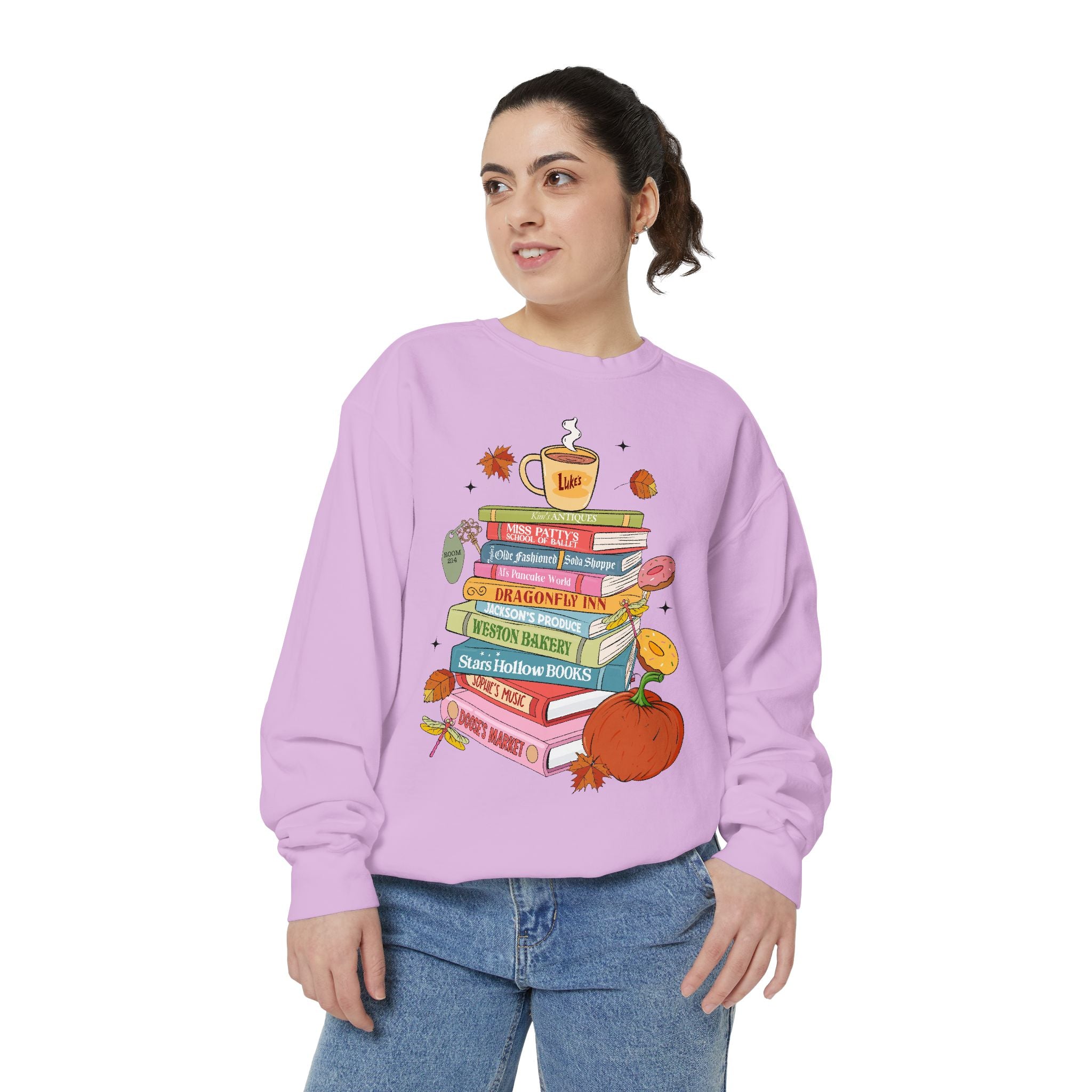 Gilmore Girls Book Girl Garment-Dyed Sweatshirt