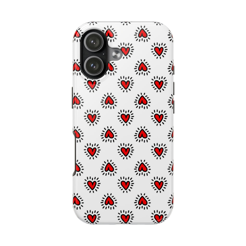 Heart Doodle Tough Phone Case