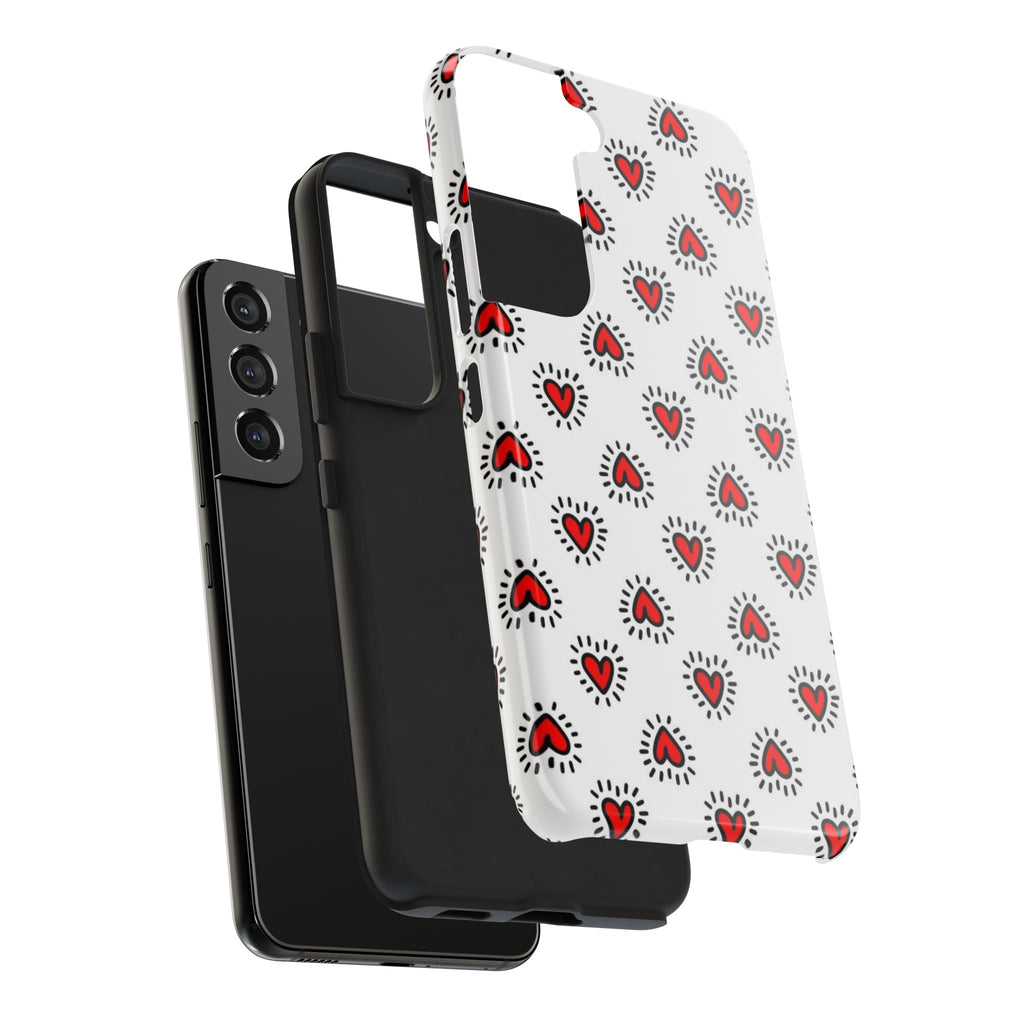 Heart Doodle Tough Phone Case