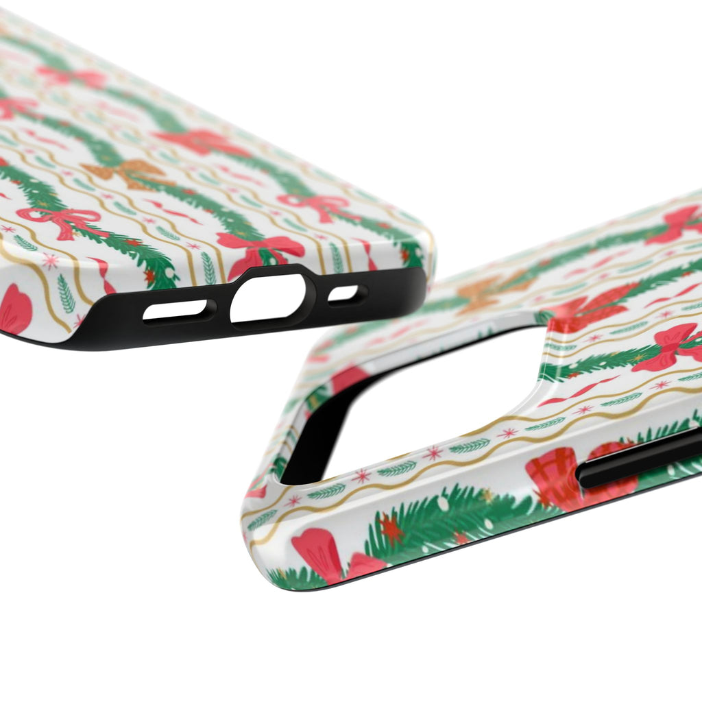 Festive Holiday Phone Cases with Cheerful Bows