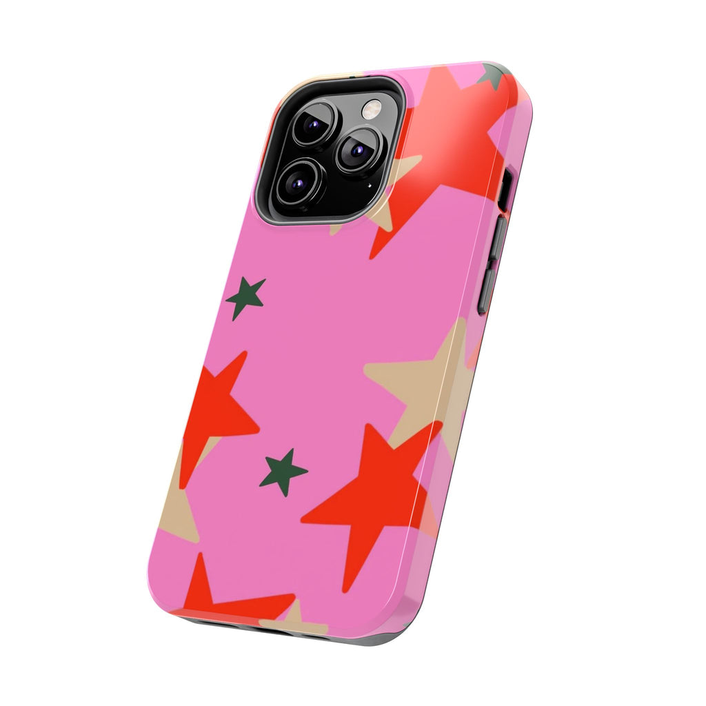 Pink Star Pattern Tough Phone Case