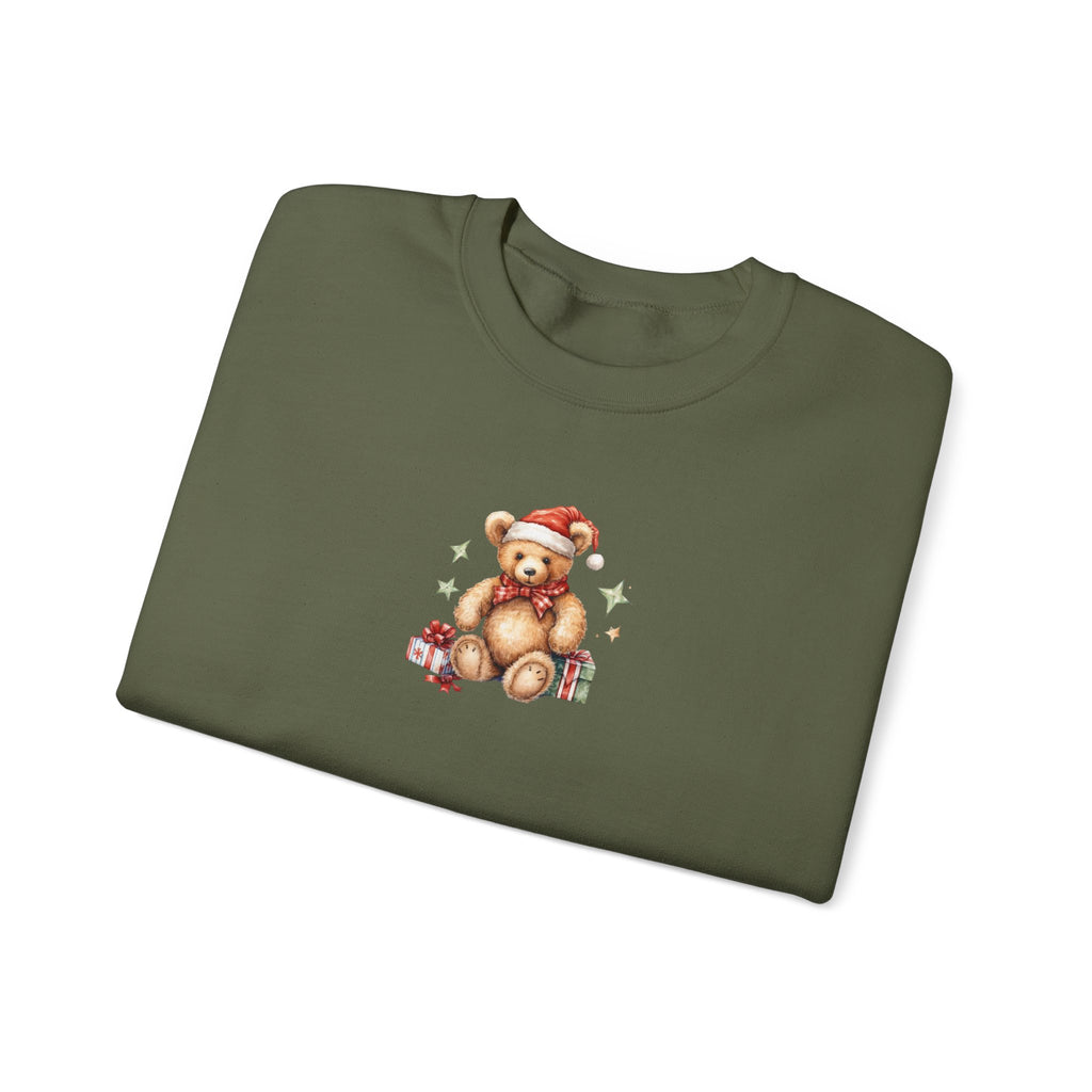 Christmas Teddy Sweatshirt – Cute Santa Bear Holiday Crewneck