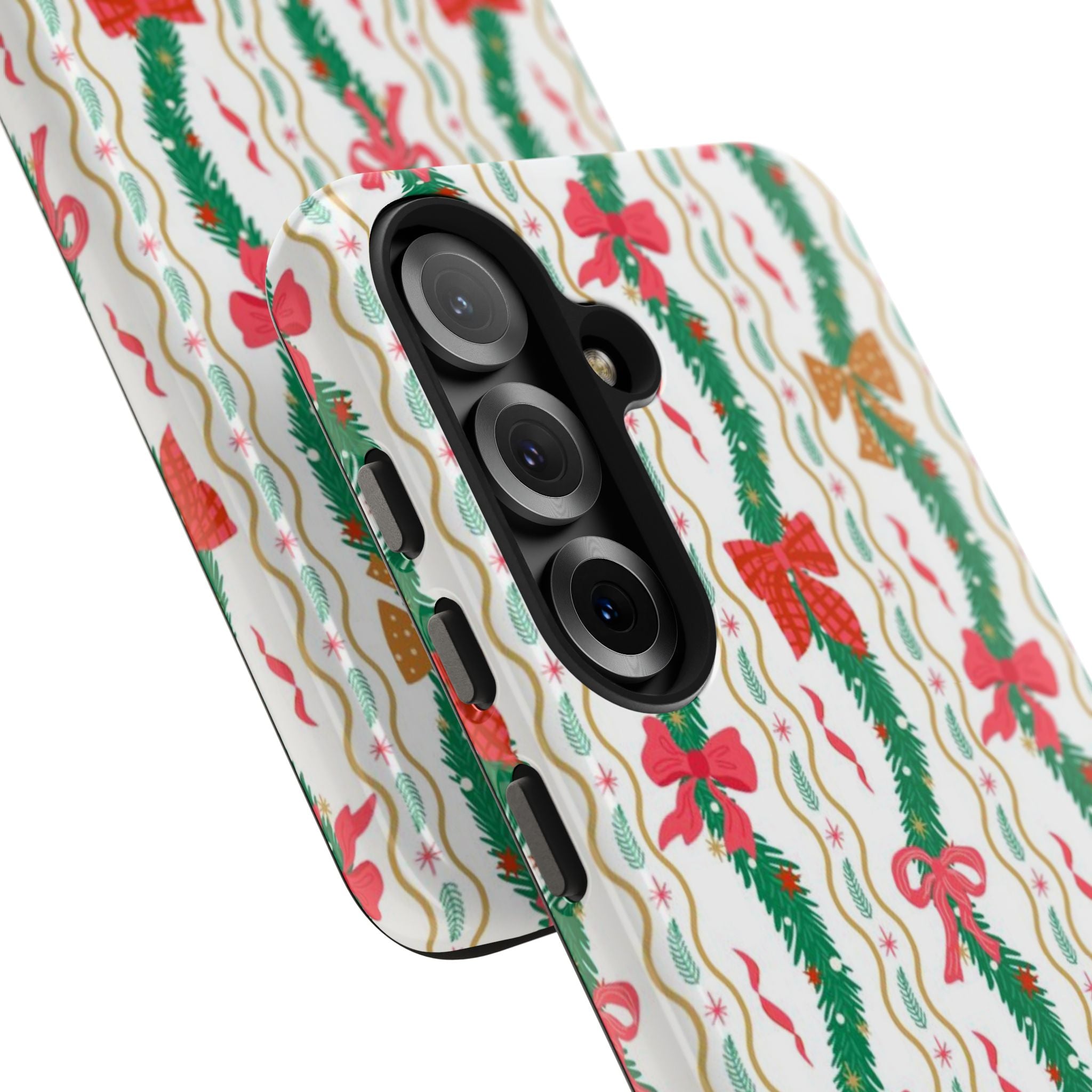 Festive Holiday Phone Cases with Cheerful Bows