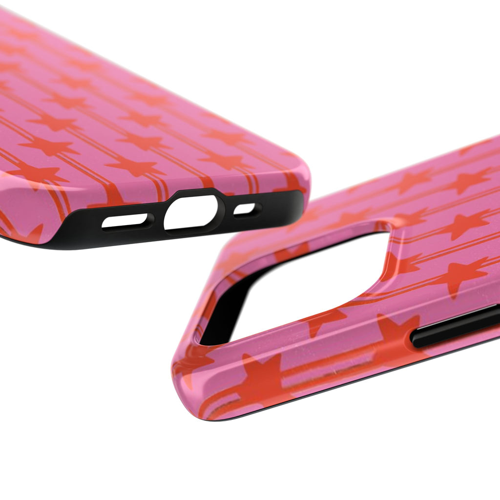 Pink Star Stripe Tough Phone Case