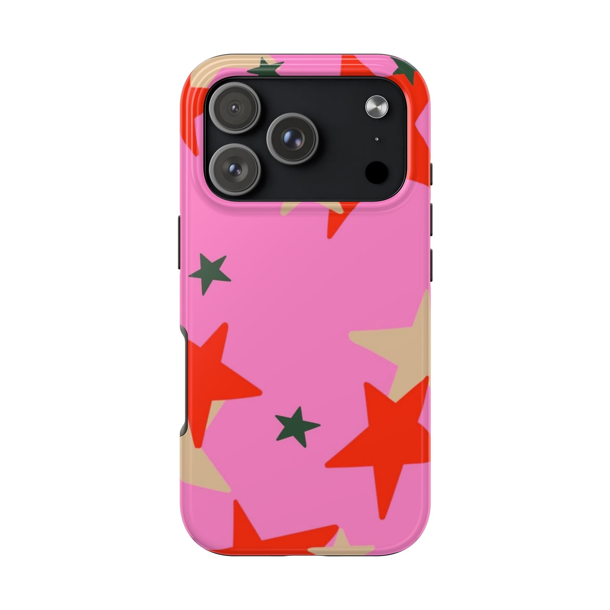 Pink Star Pattern Tough Phone Case