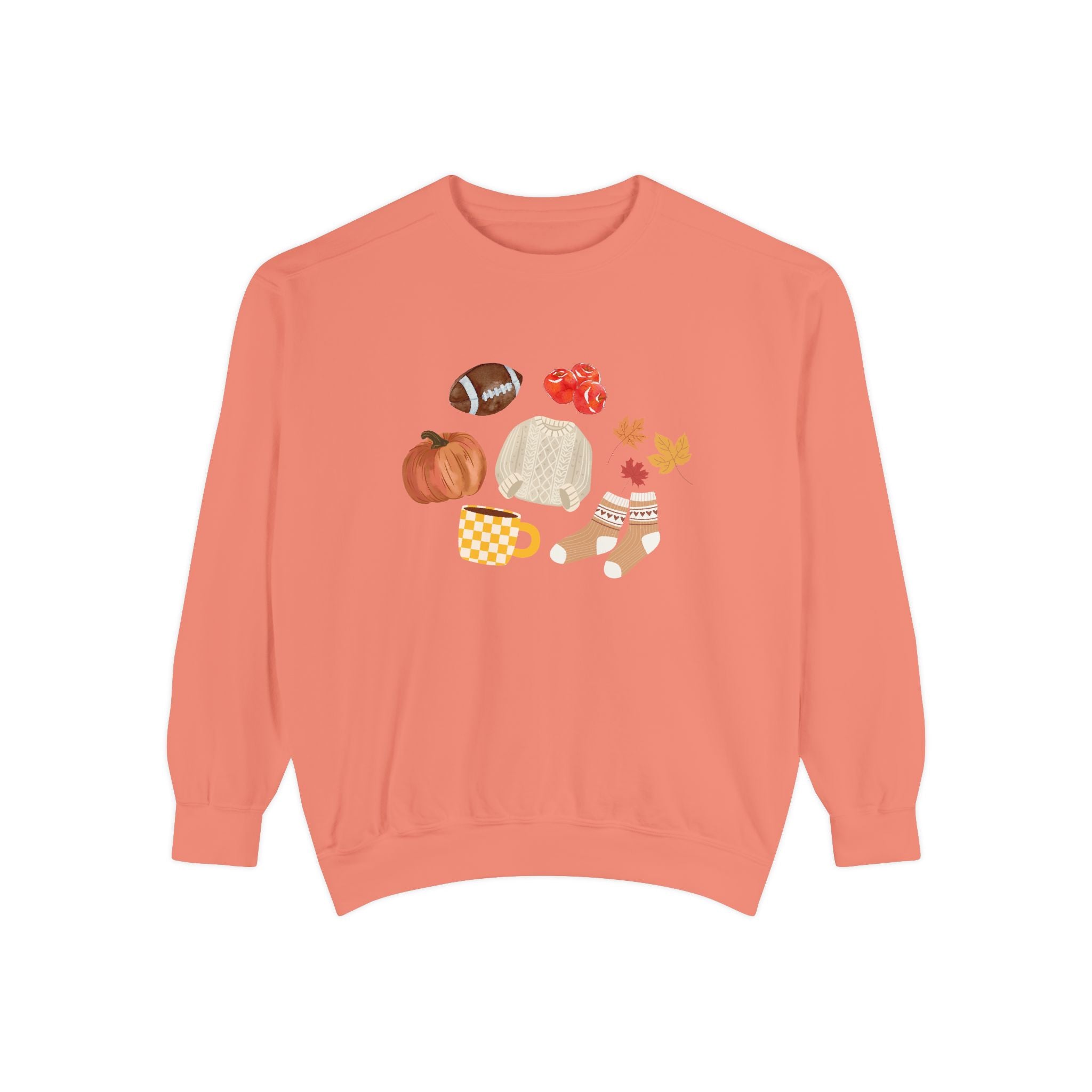 Autumn Season Garment-Dyed Sweatshirt