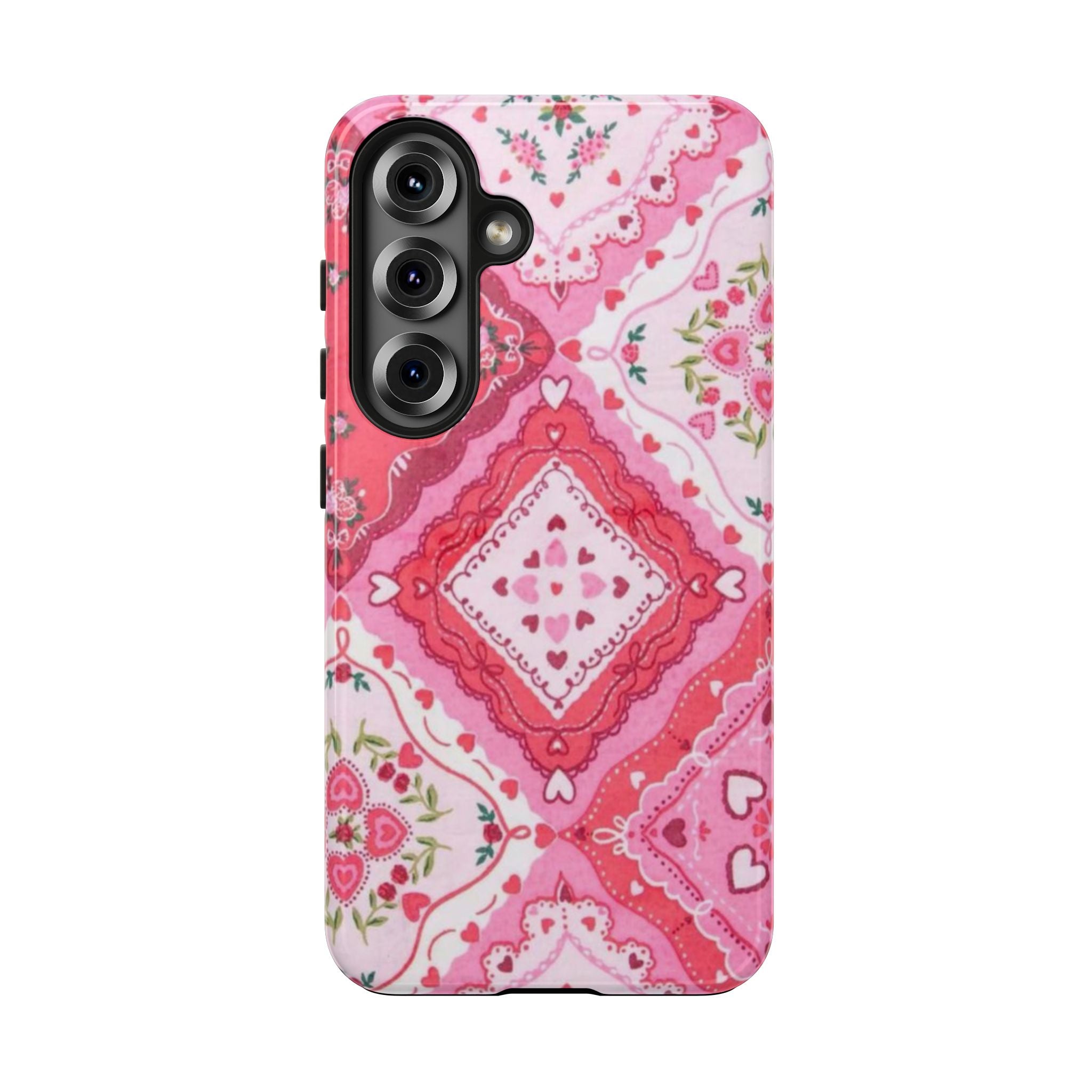 Pink Bandana Heart Tough Phone Case