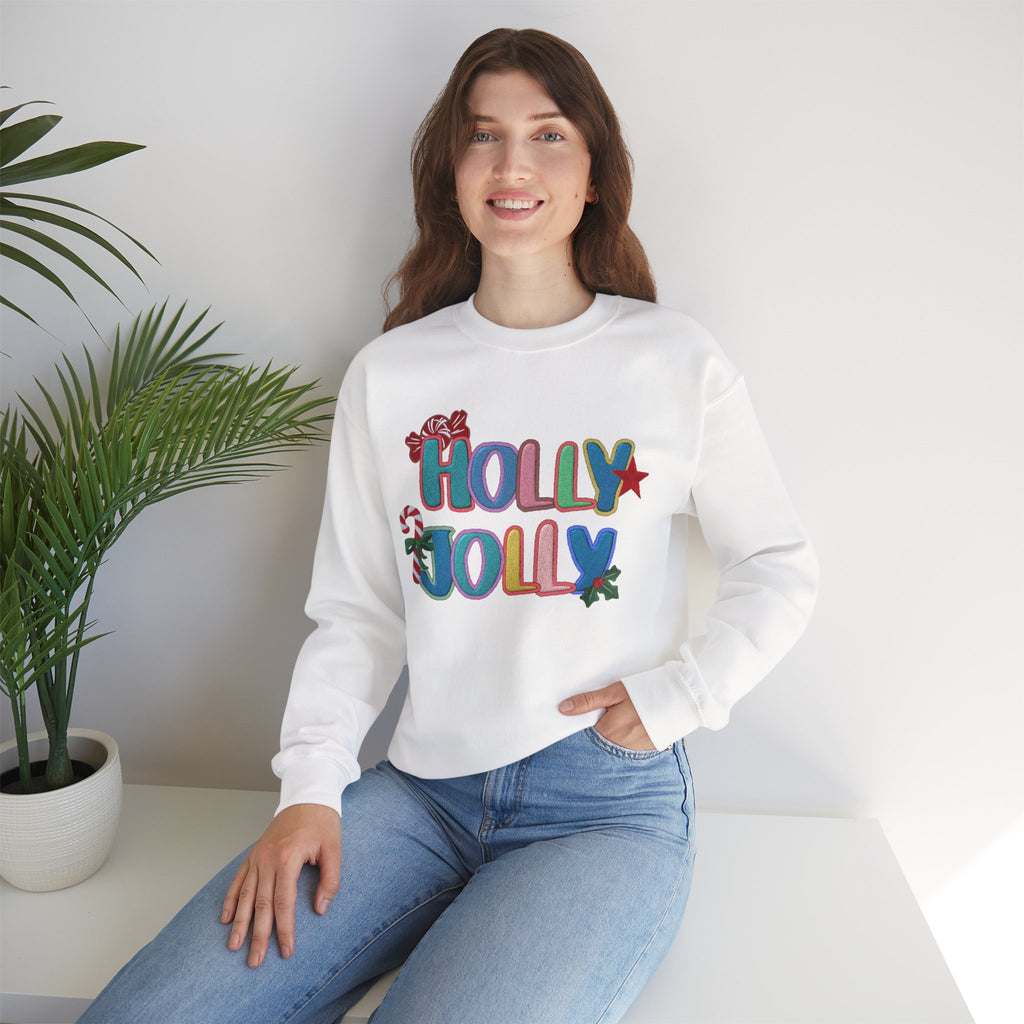 Holly Jolly Patch Holiday Sweatshirt