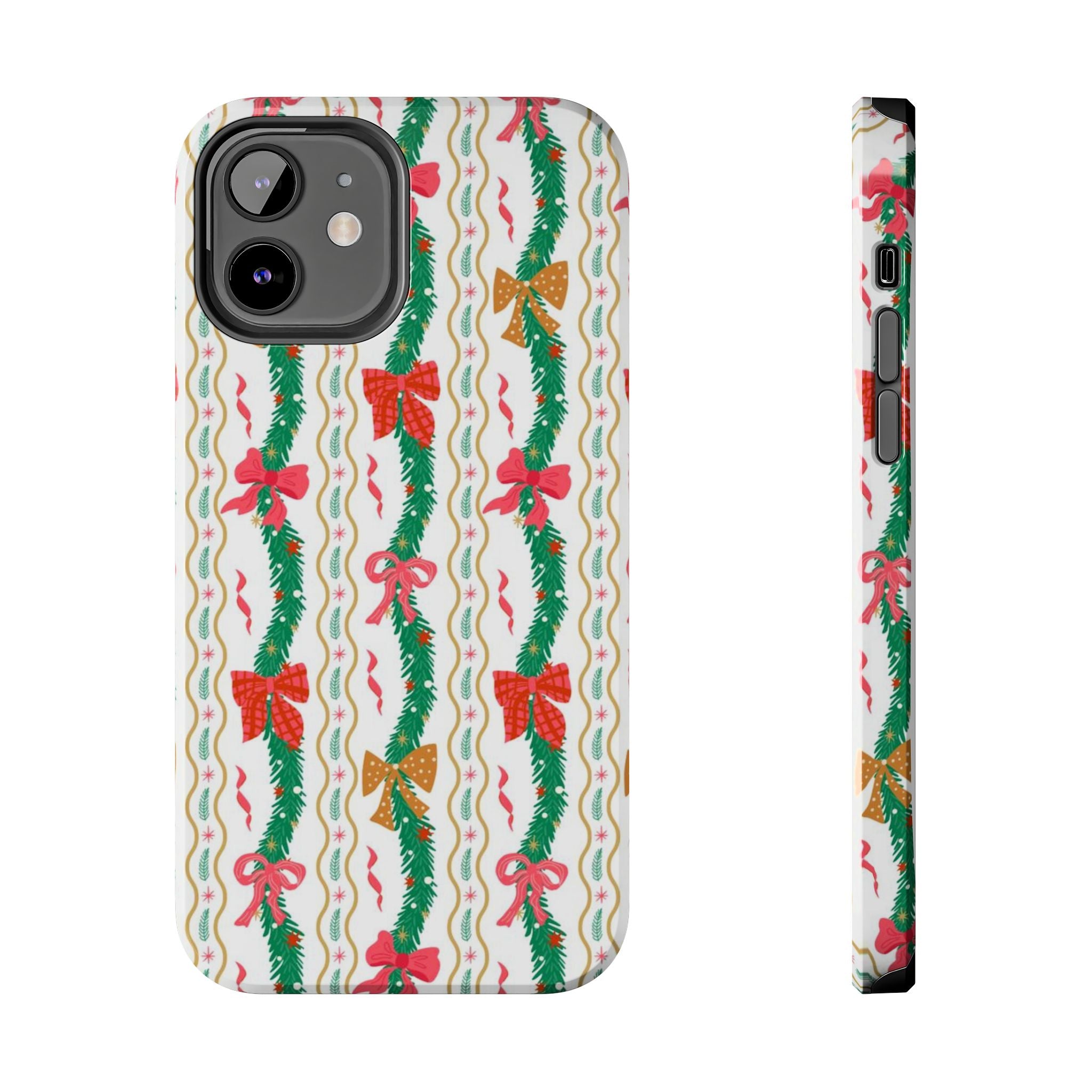 Festive Holiday Phone Cases with Cheerful Bows