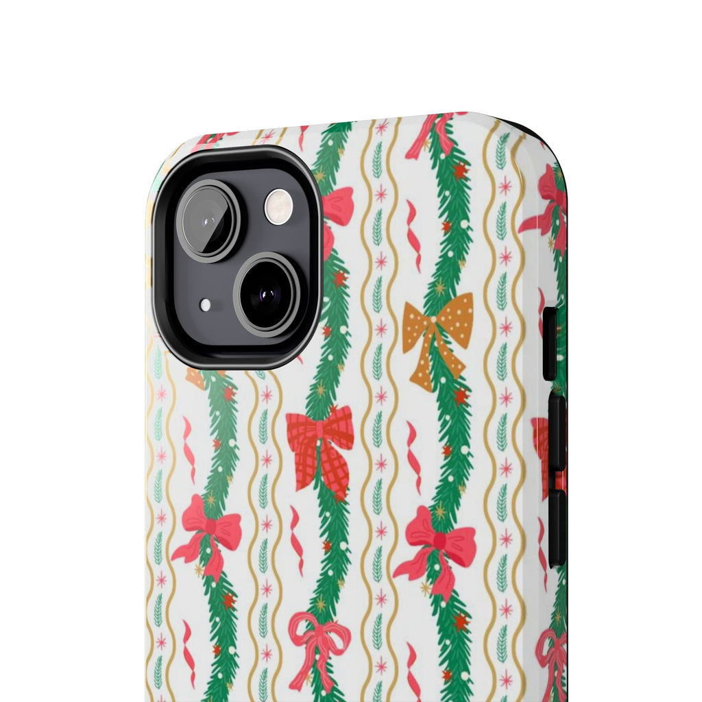 Festive Holiday Phone Cases with Cheerful Bows